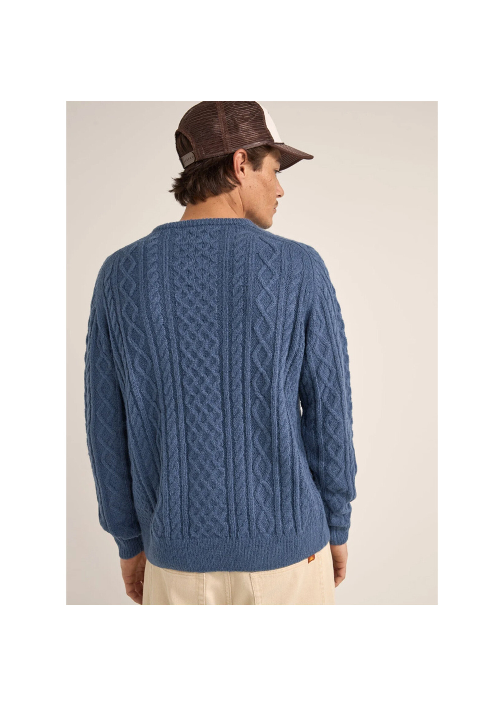 RHYTHM Chandail MOHAIR FISHERMANS KNIT / Slate (Homme)