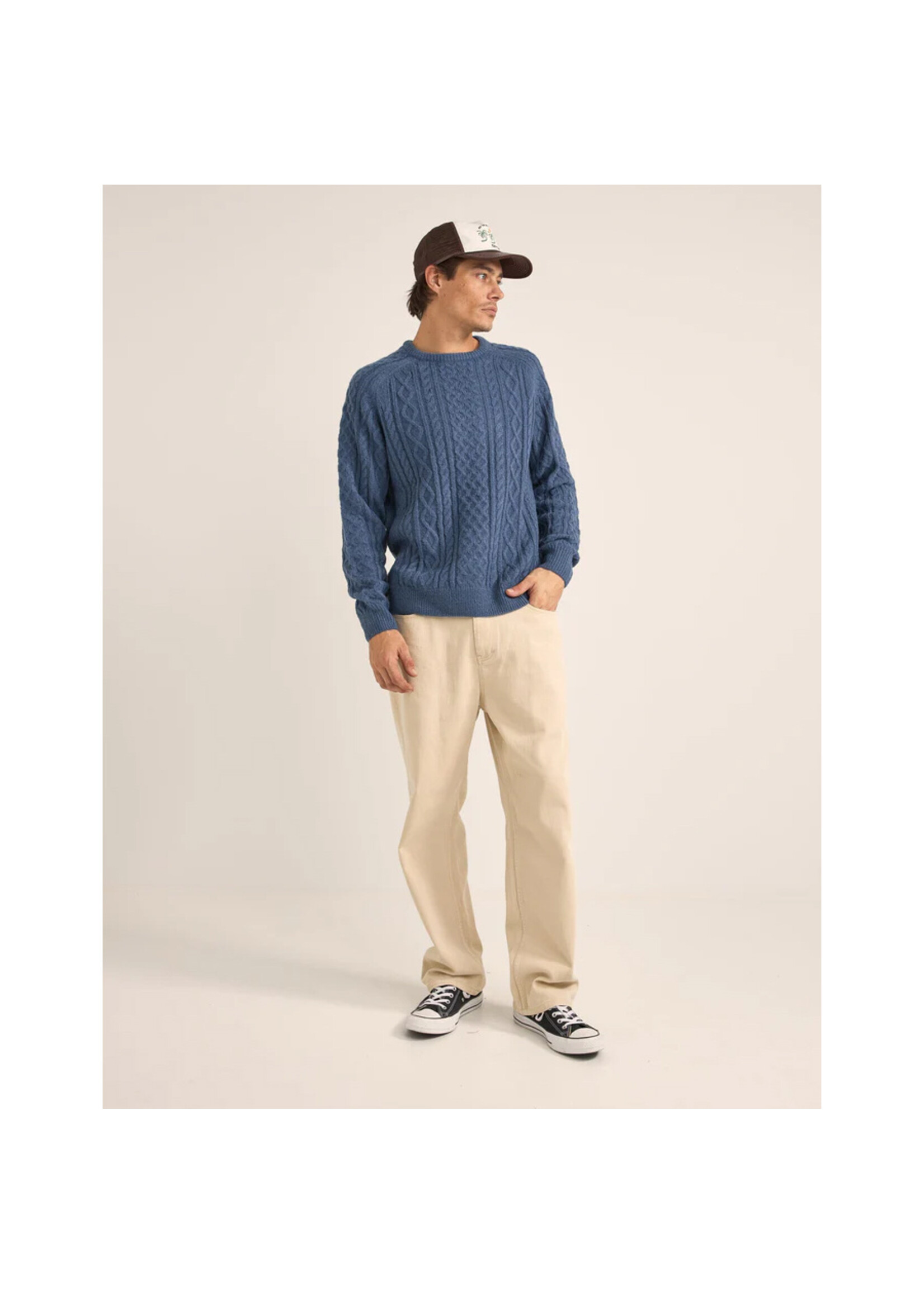 RHYTHM Chandail MOHAIR FISHERMANS KNIT / Slate (Homme)