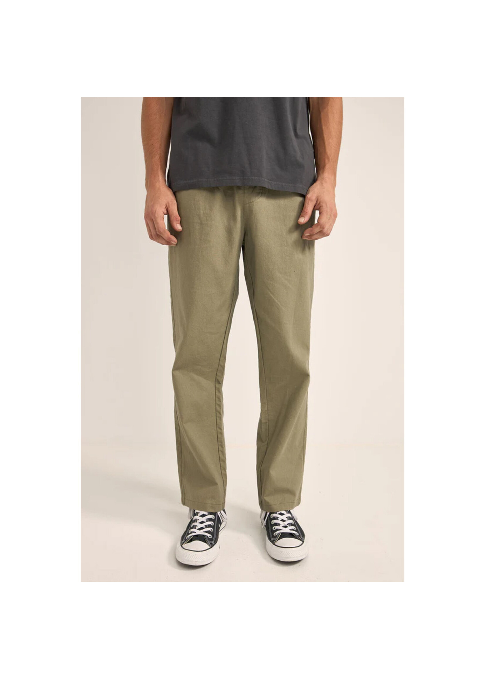 RHYTHM Pantalon LINEN JAM / Olive (Homme)