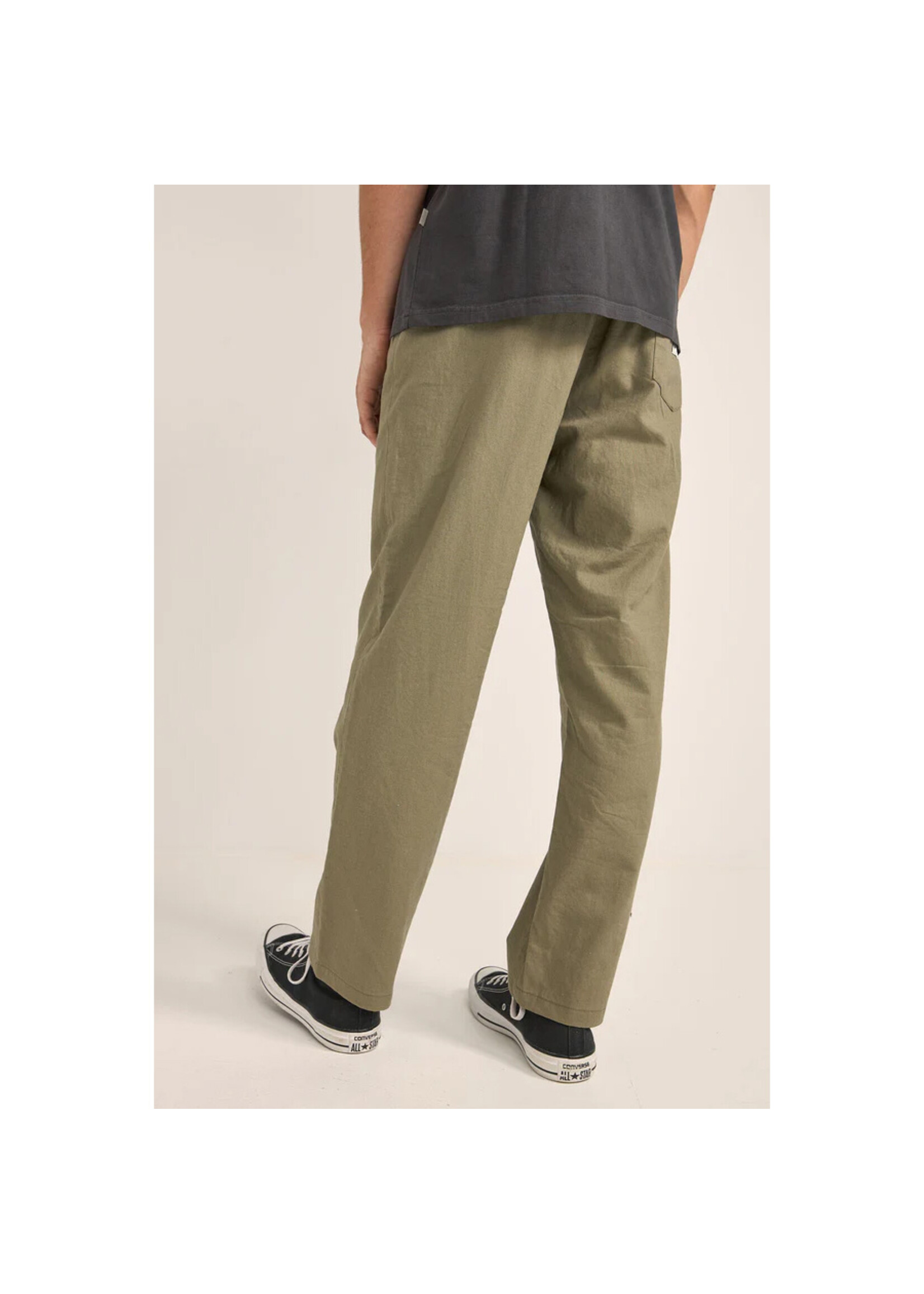 RHYTHM Pantalon LINEN JAM / Olive (Homme)