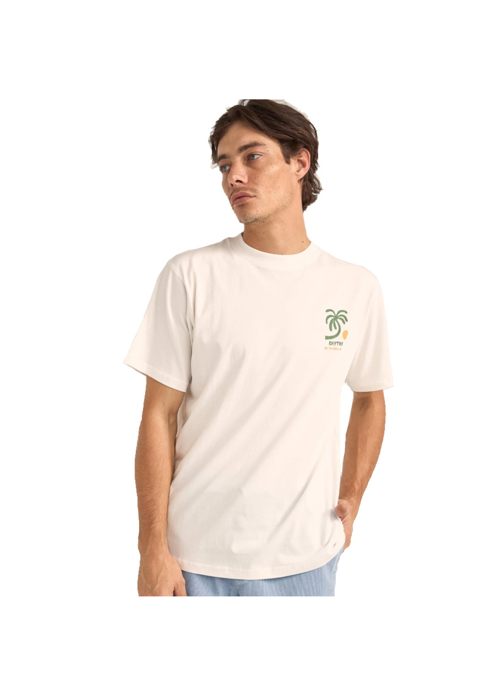 RHYTHM T-shirt TREES SS / Vintage white (Homme)