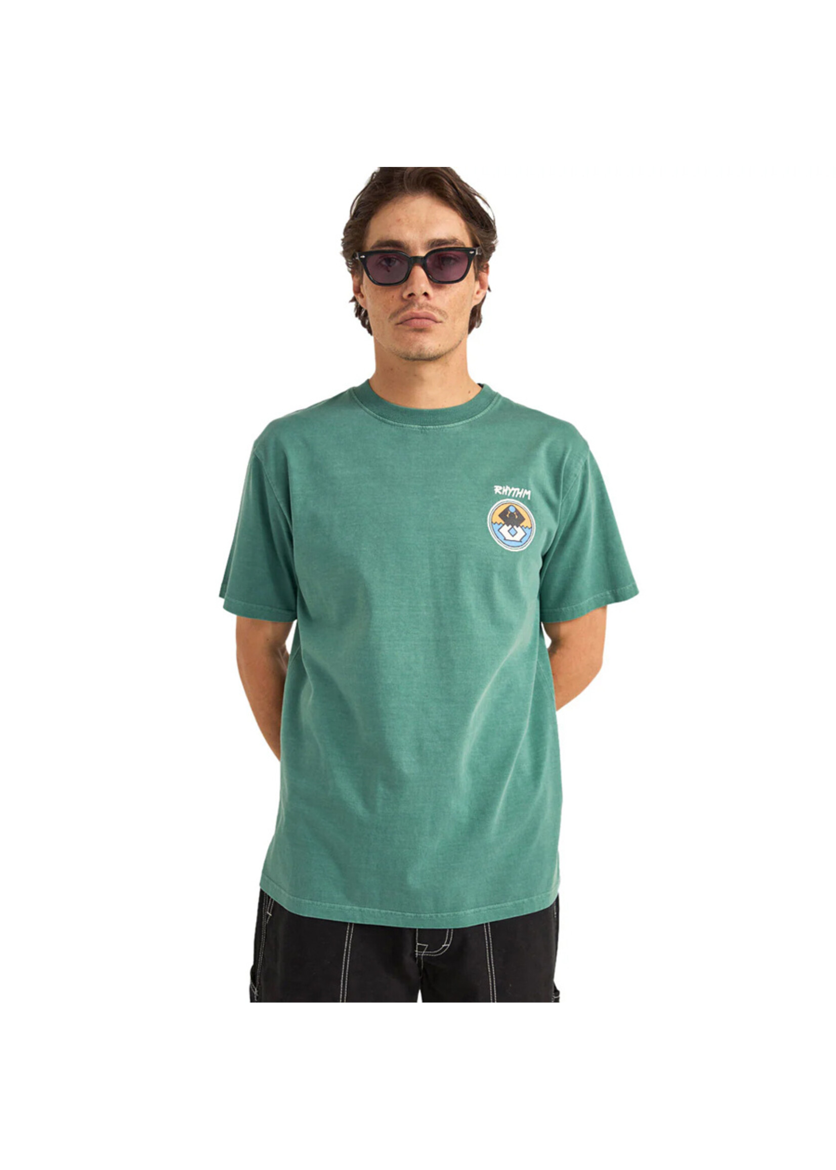 RHYTHM T-shirt CHANNEL SS / Vintage green (Homme)