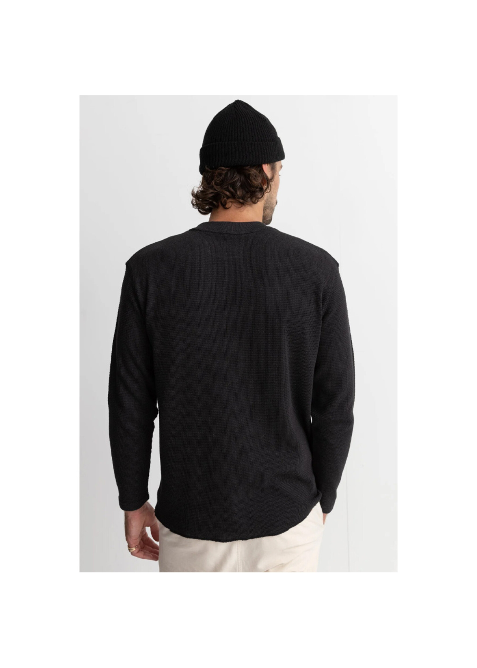 RHYTHM Chandail CLASSIC WAFFLE KNIT / Vintage black (Homme)
