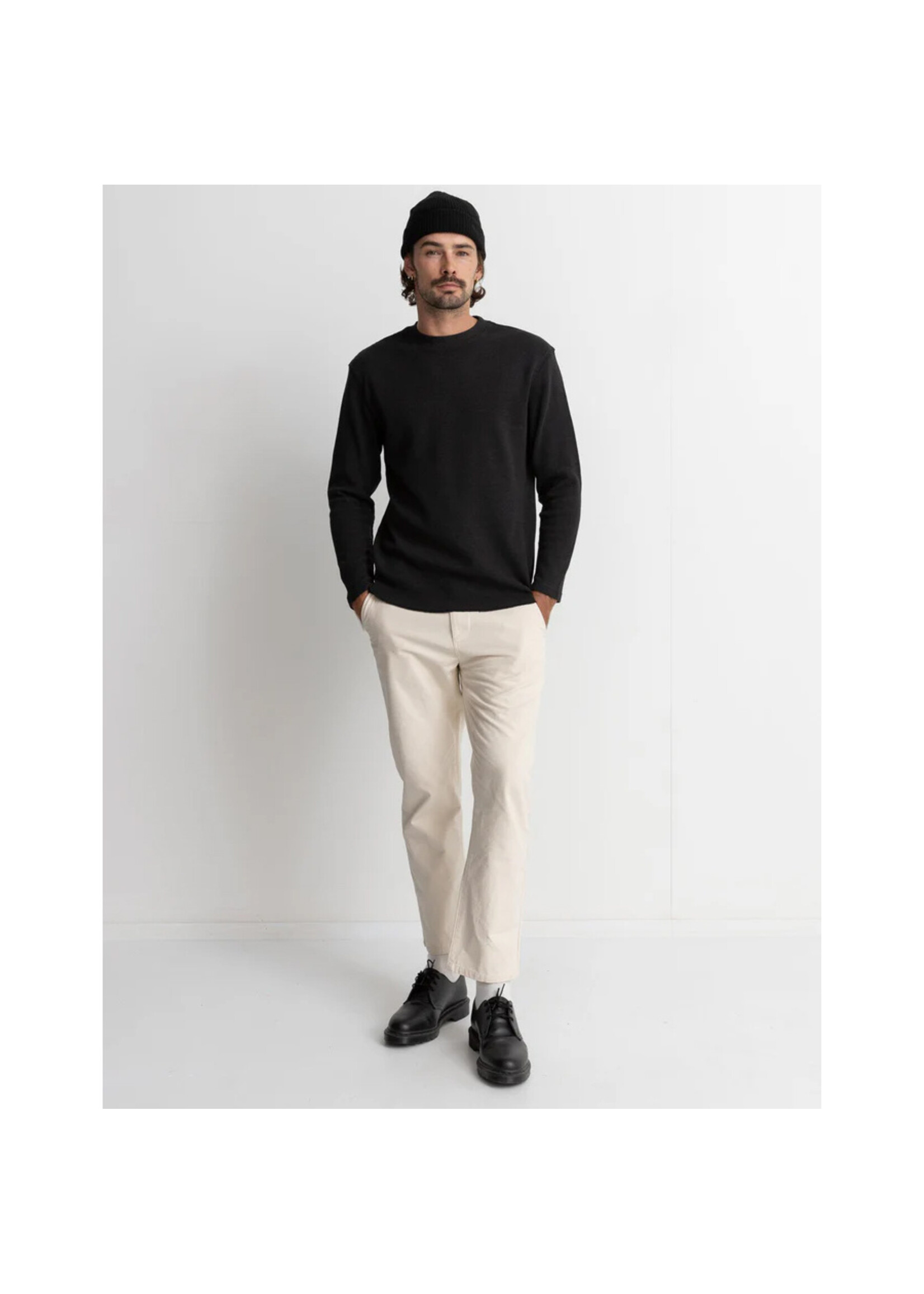 RHYTHM Chandail CLASSIC WAFFLE KNIT / Vintage black (Homme)