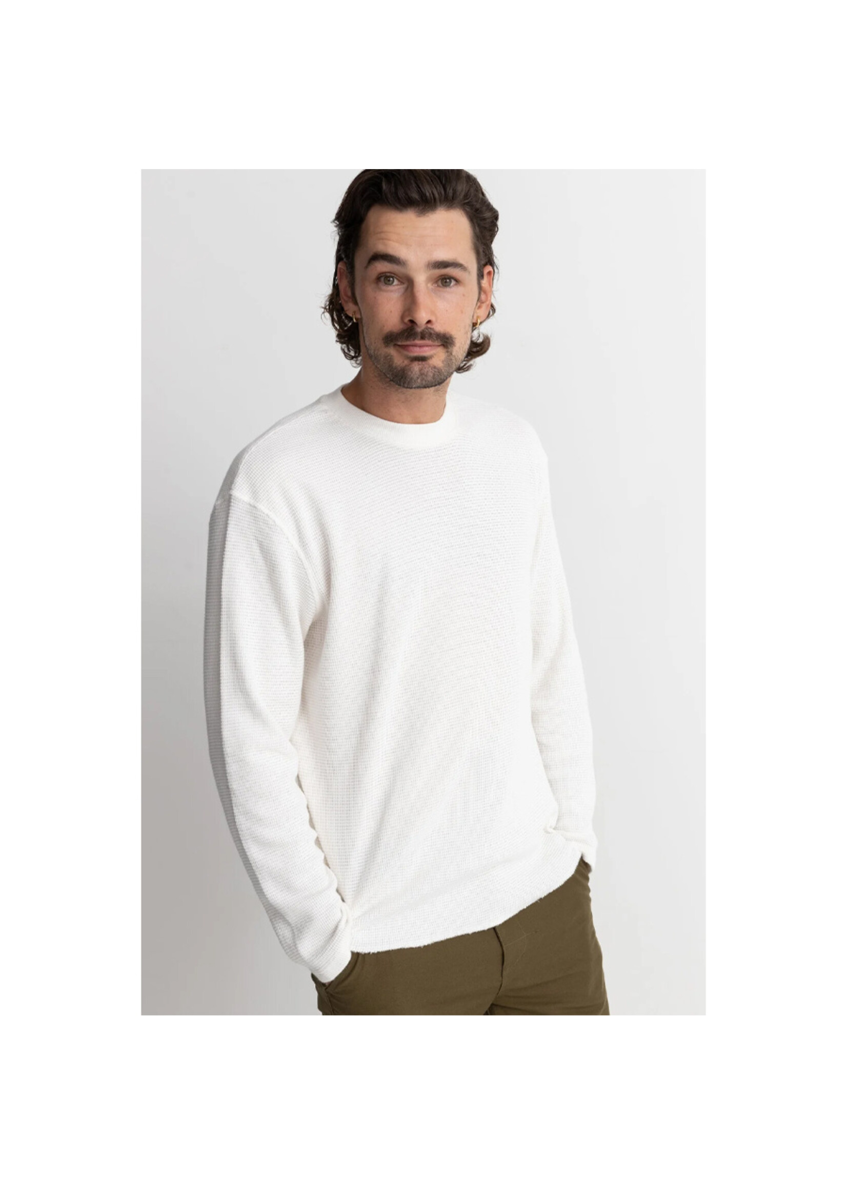 RHYTHM Chandail CLASSIC WAFFLE KNIT / Vintage white (Homme)