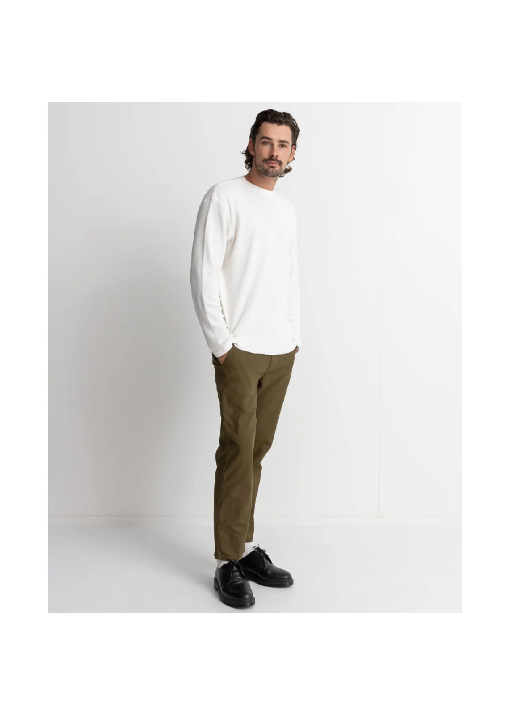 RHYTHM Chandail CLASSIC WAFFLE KNIT / Vintage white (Homme)
