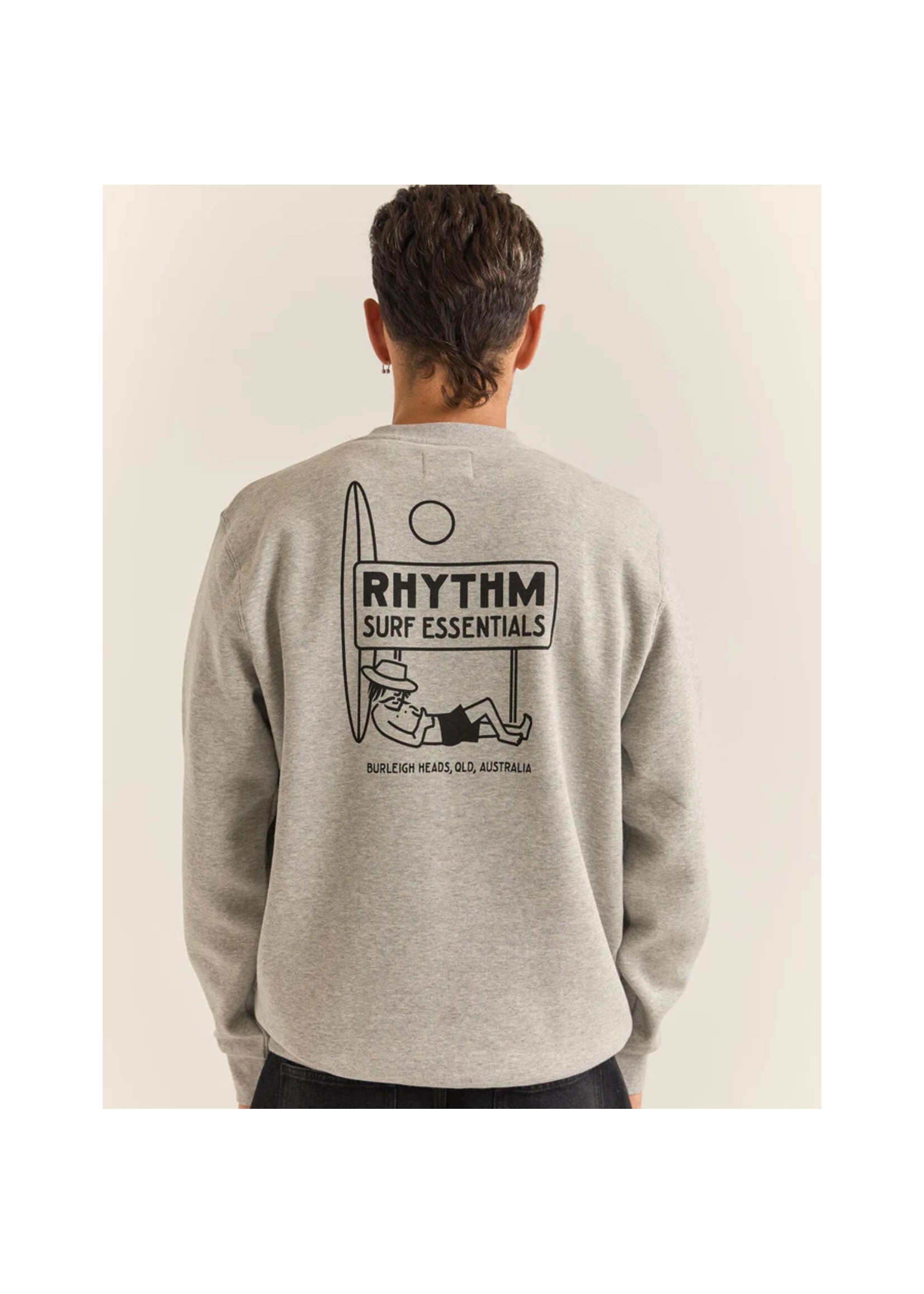 RHYTHM Chandail SIESTA FLEECE CREW / Grey heather (Homme)