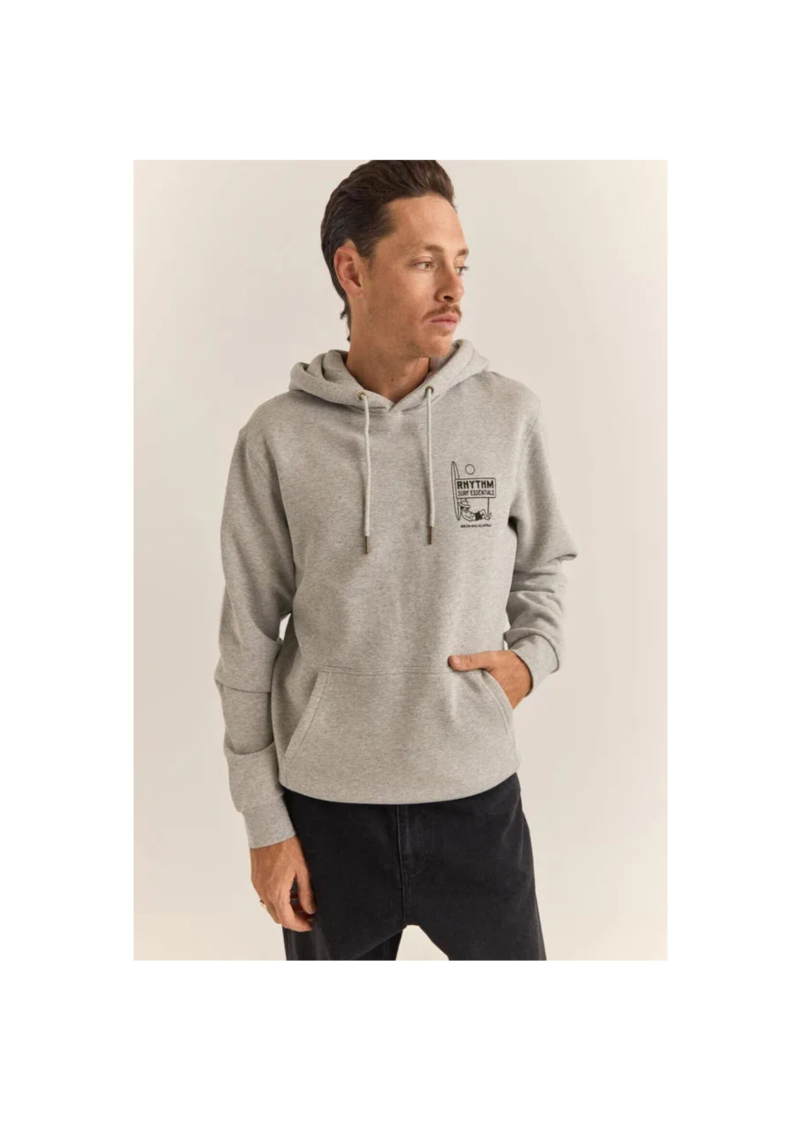 RHYTHM Chandail à capuchon SIESTA FLEECE HOOD / Grey heather (Homme)