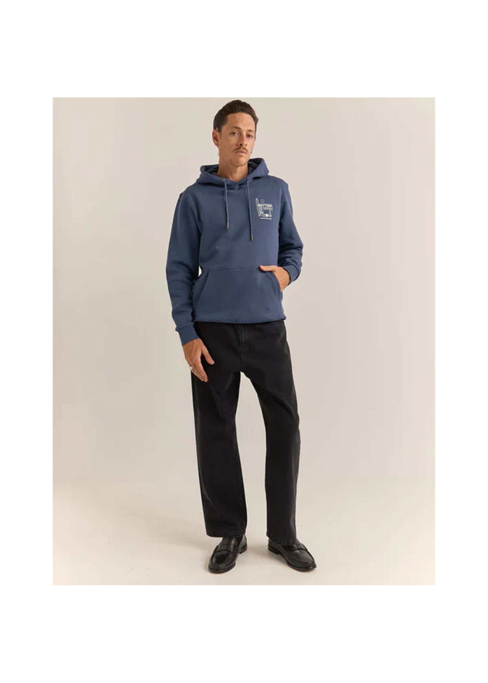 RHYTHM Chandail à capuchon SIESTA FLEECE HOOD / Navy (Homme)
