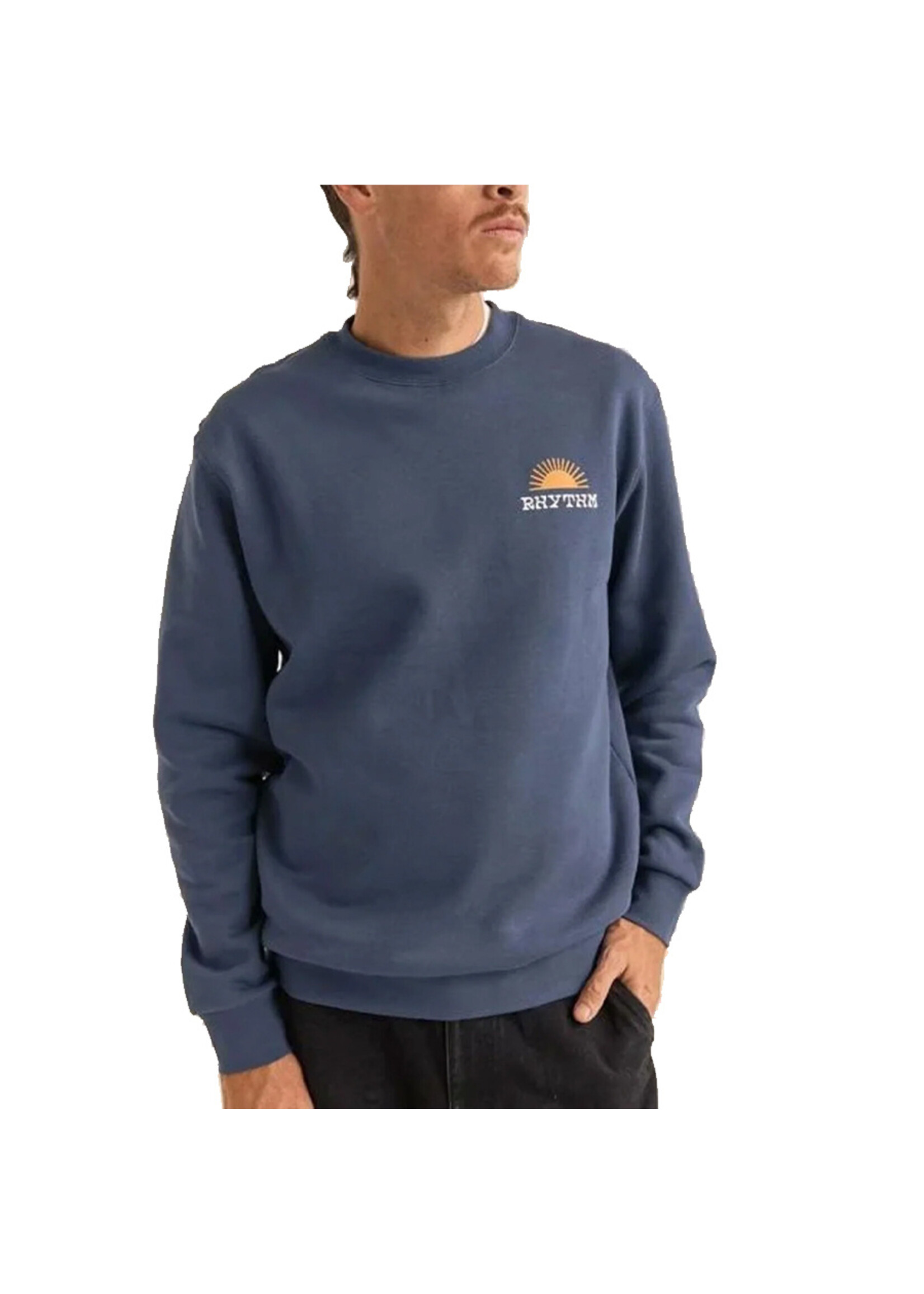 RHYTHM Chandail AWAKE FLEECE CREW / Navy (Homme)