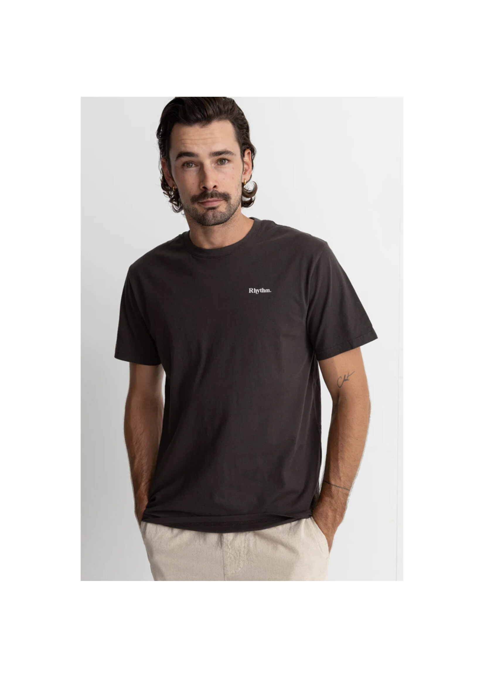 RHYTHM T-shirt BRAND TEE / Noir (Homme)