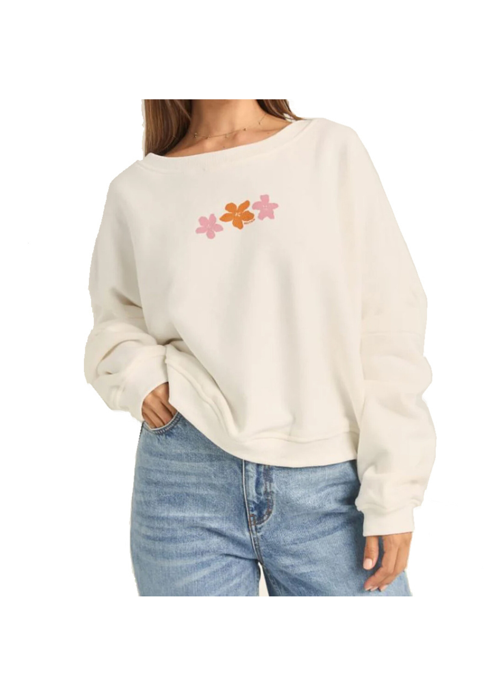 RHYTHM Chandail BORA BORA SLOUCH FLEECE / Vintage white (Femme)