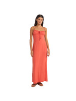 RHYTHM Robe AUSTIN GATHERED MAXI DRESS / Coral (Femme)