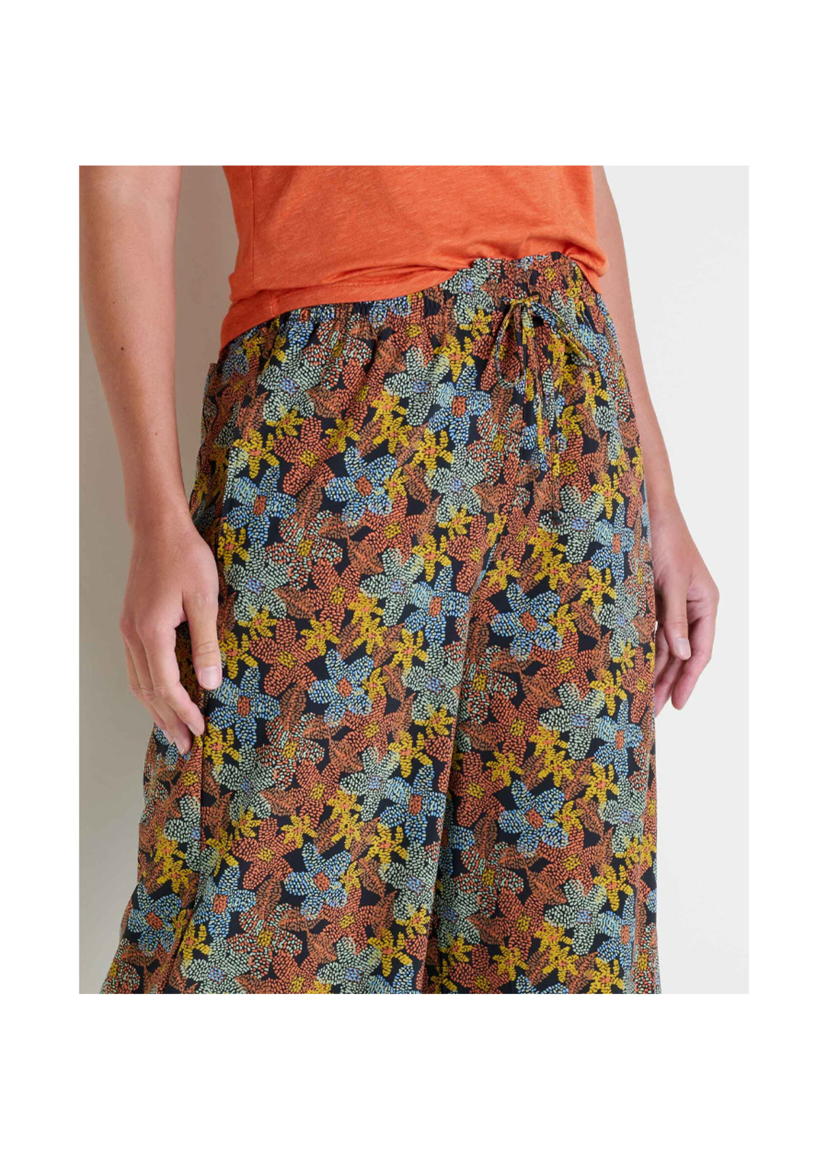 TOAD & CO Pantalon SUNKISSED WIDE LEG / Black floral dot print (Femme)