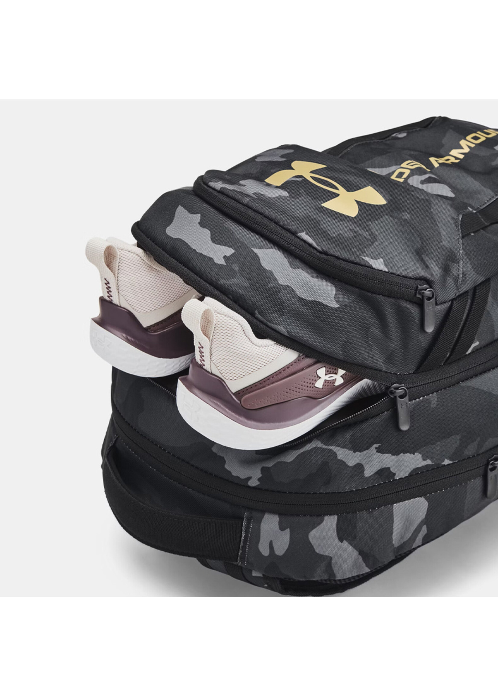 UNDER ARMOUR Sac à dos UA HUSTLE 6.0 / Black-Metallic Gold