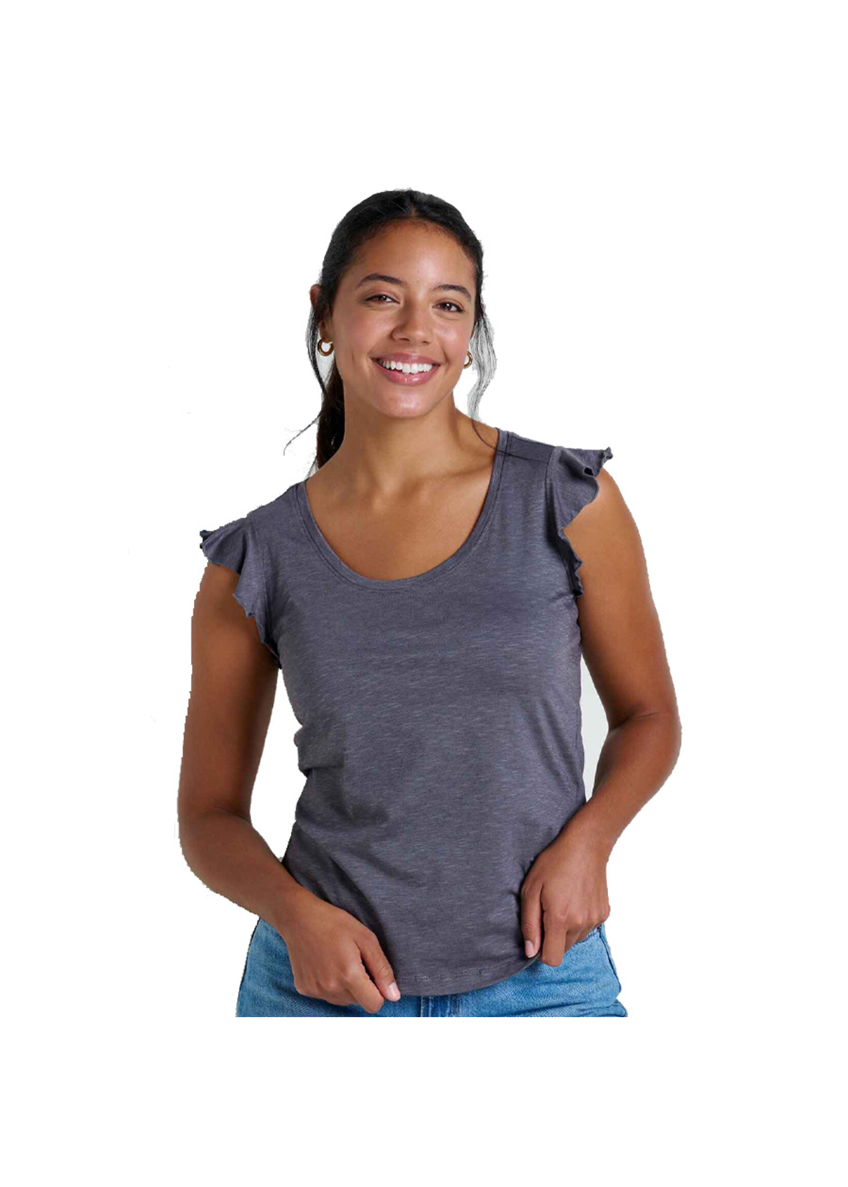 TOAD & CO T-shirt RUFFLITA / Iron (Femme)
