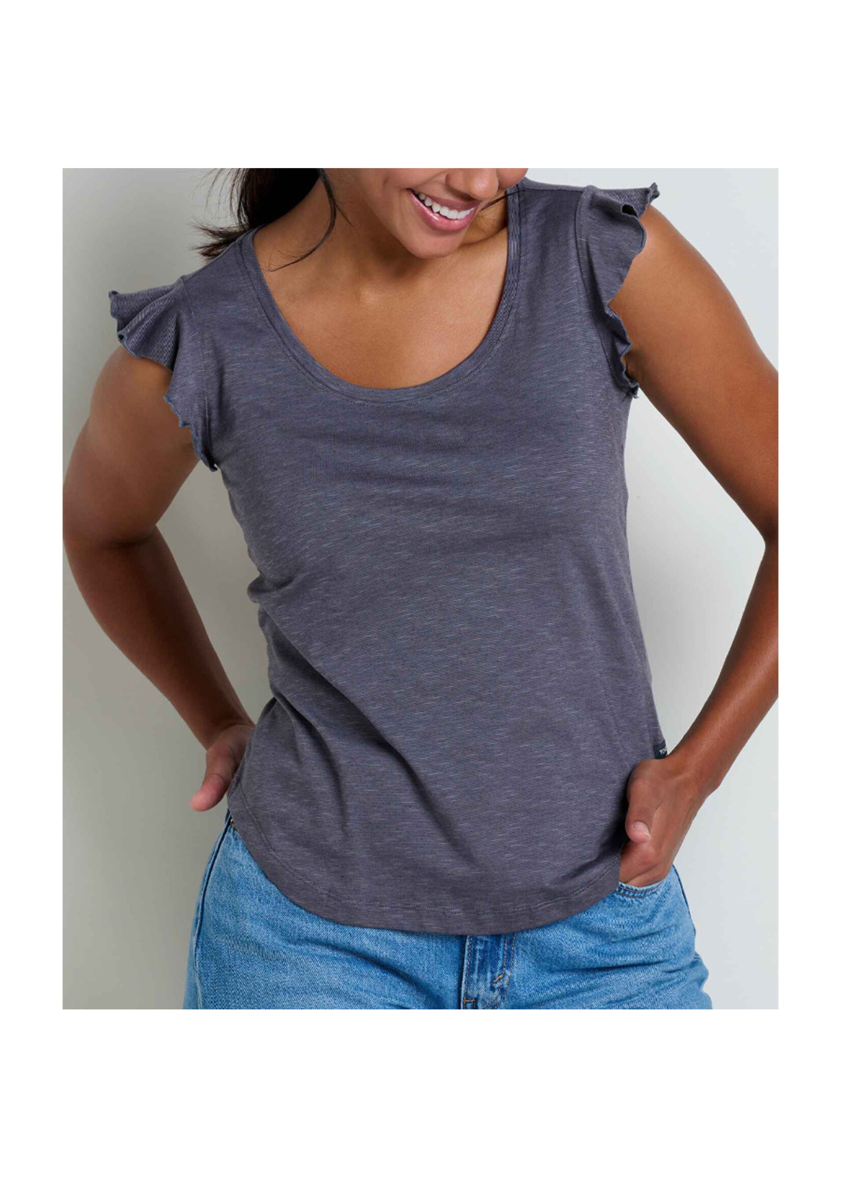 TOAD & CO T-shirt RUFFLITA / Iron (Femme)