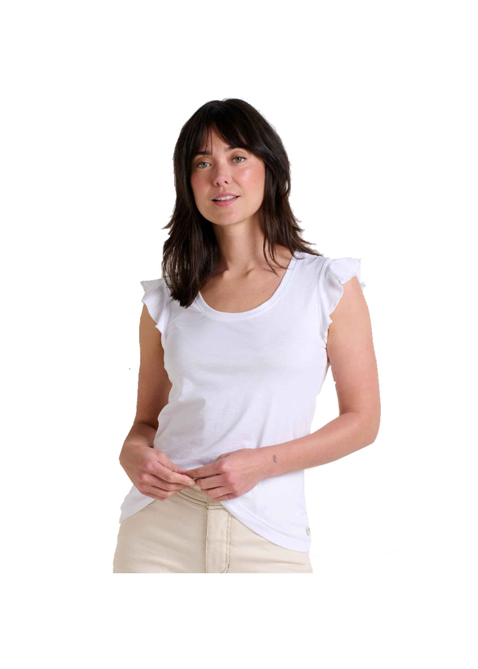TOAD & CO T-shirt RUFFLITA / White (Femme)