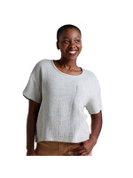 TOAD & CO T-shirt TATE DOUBLE WEAVE SS / Salt (Femme)