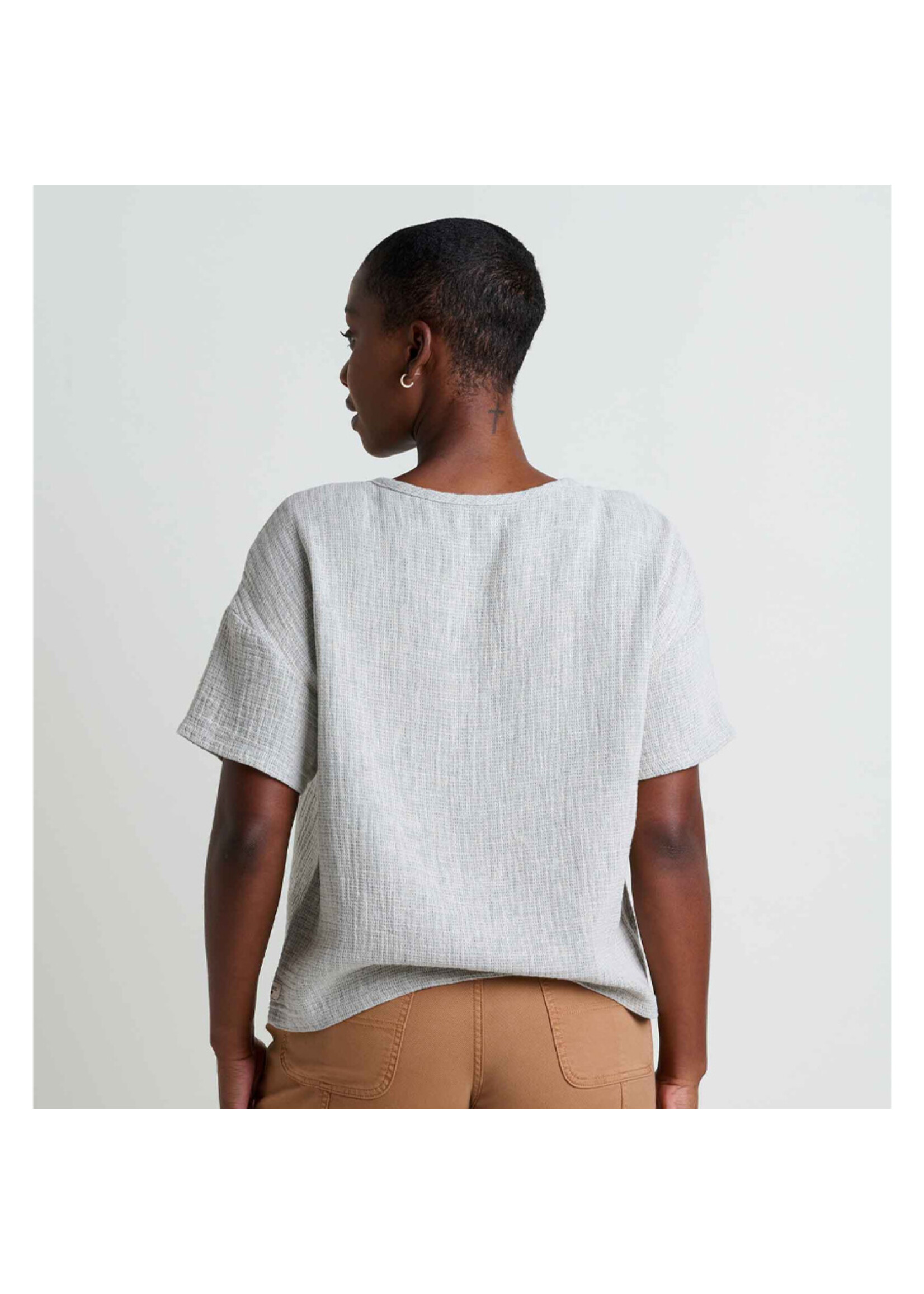 TOAD & CO T-shirt TATE DOUBLE WEAVE SS / Salt (Femme)