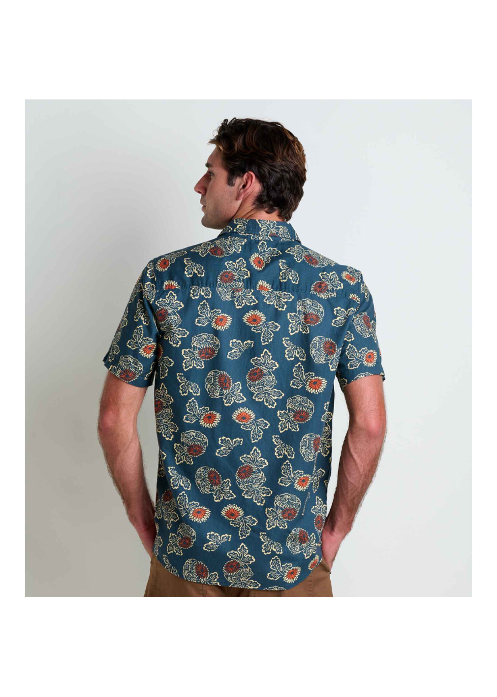 TOAD & CO Chemise FLETCH SS / Midnight thistle print (Homme)