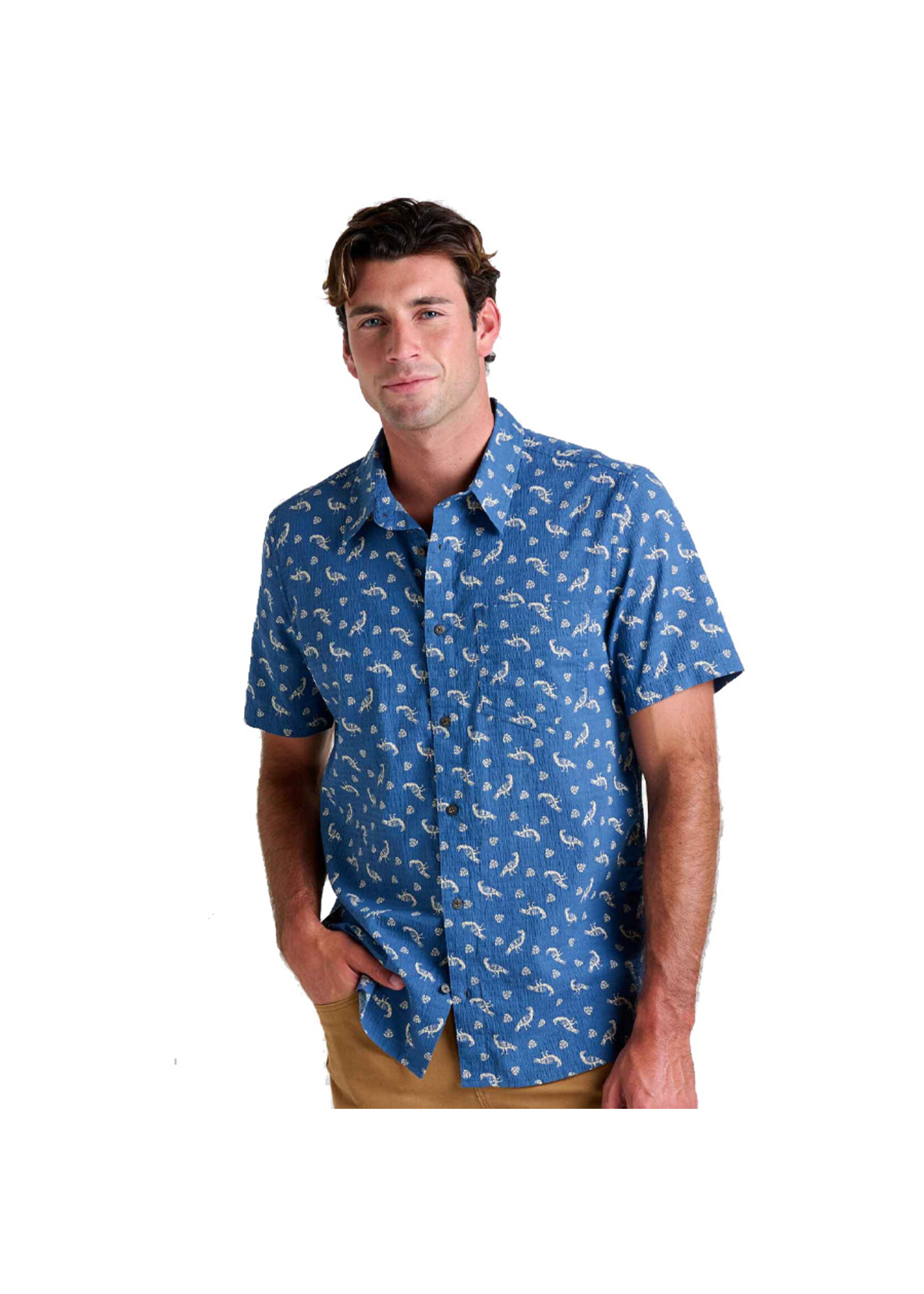 TOAD & CO Chemise FLETCHER SS / Pacific blue bird (Homme)