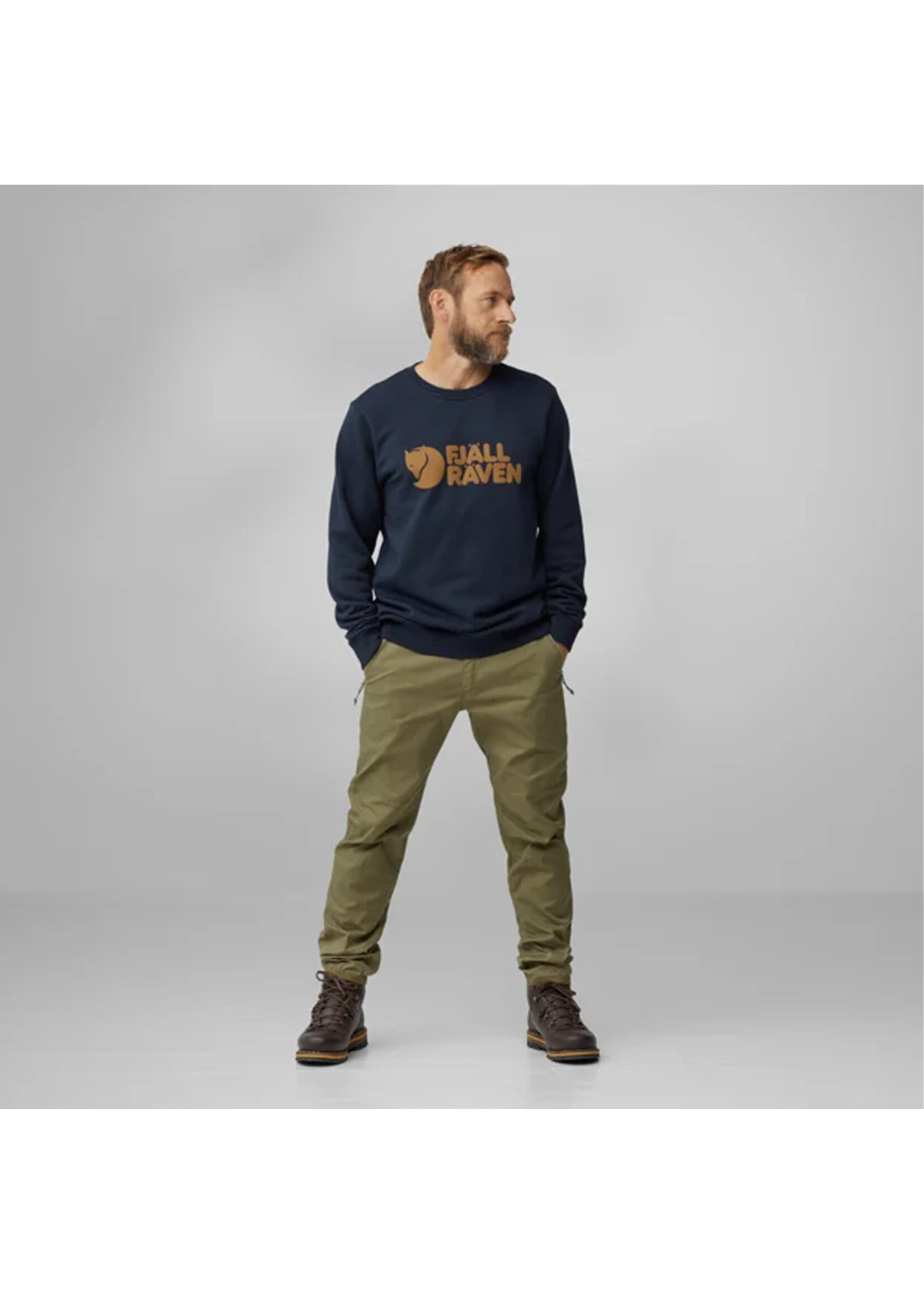 FJALL RAVEN Chandail FJALLRAVEN LOGO / Dark Navy (Homme)