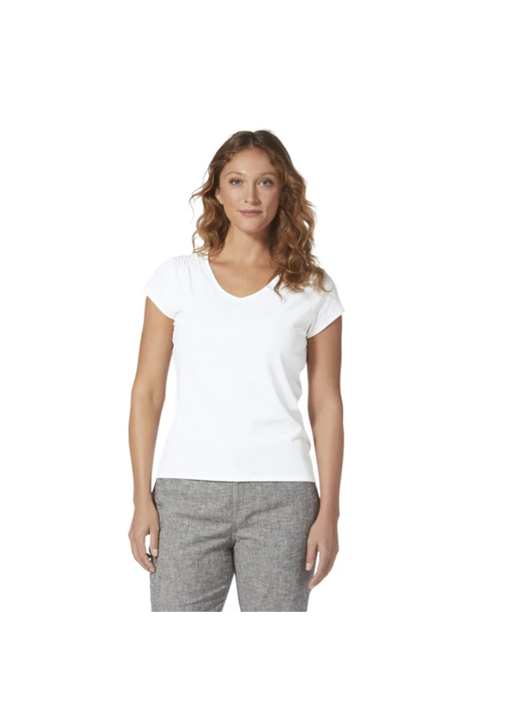 ROYAL ROBBINS T-shirt FEATHERWEIGHT SLUB / Blanc (Femme)