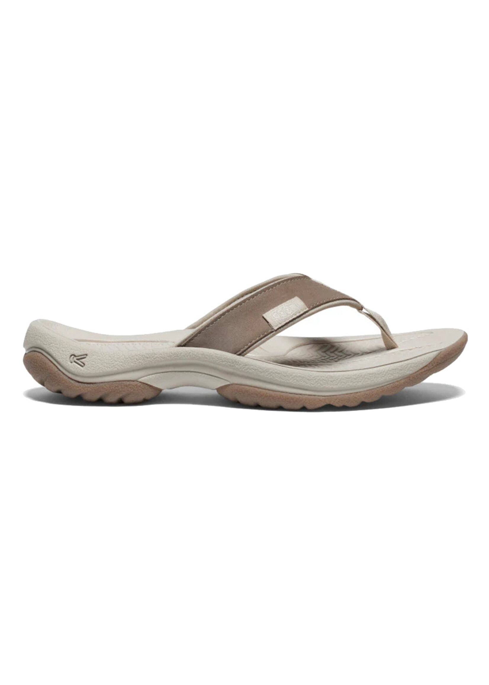 KEEN KONA LEATHER FLIP-FLOP / Brindle-silver birch (Femme)