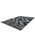 KUMA Tapis d'extérieur SANTE FE BOHO 12' x 9' / Black-Grey