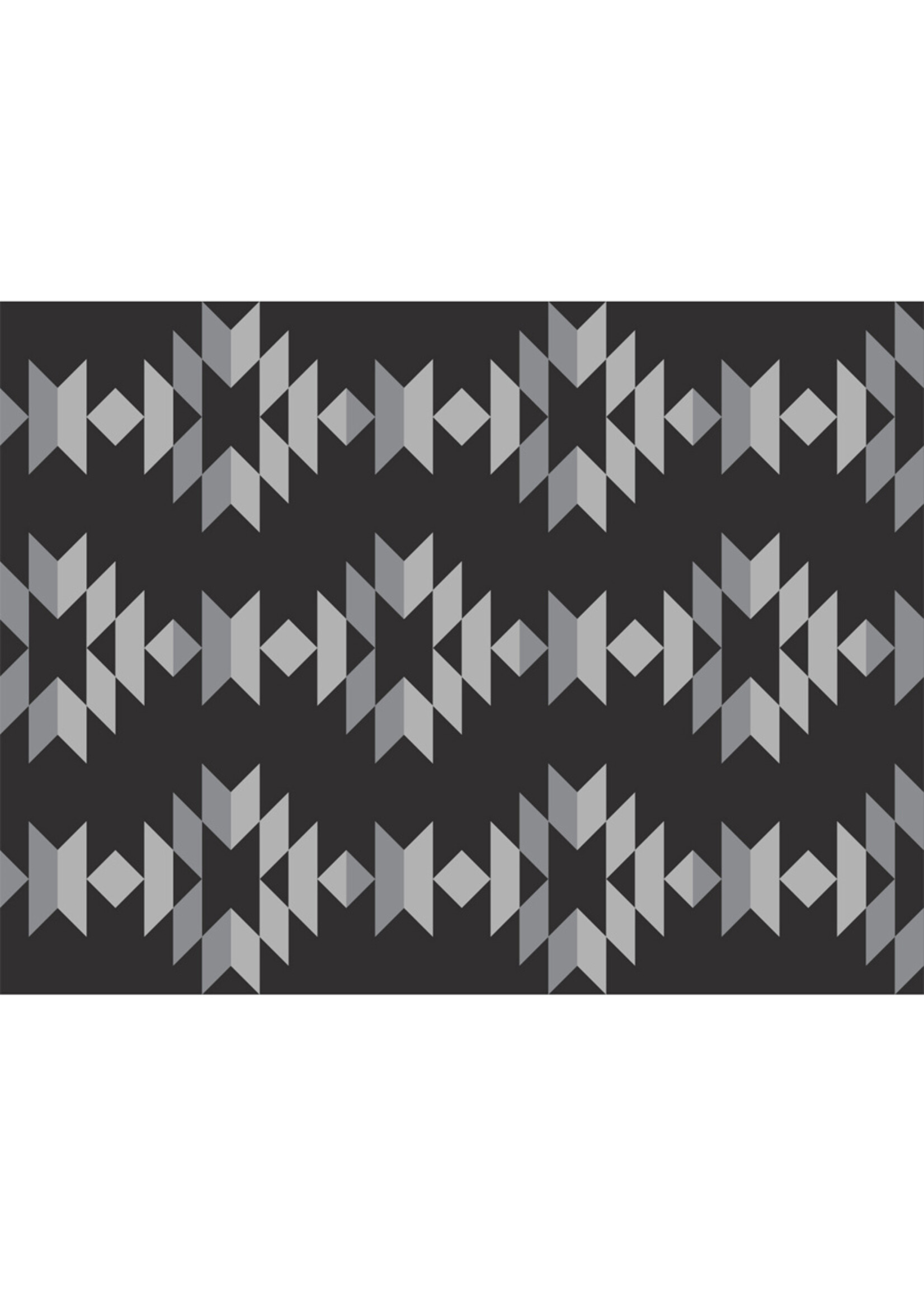 KUMA Tapis d'extérieur 12' x 9' MONTERREY BOHO / Black-Grey