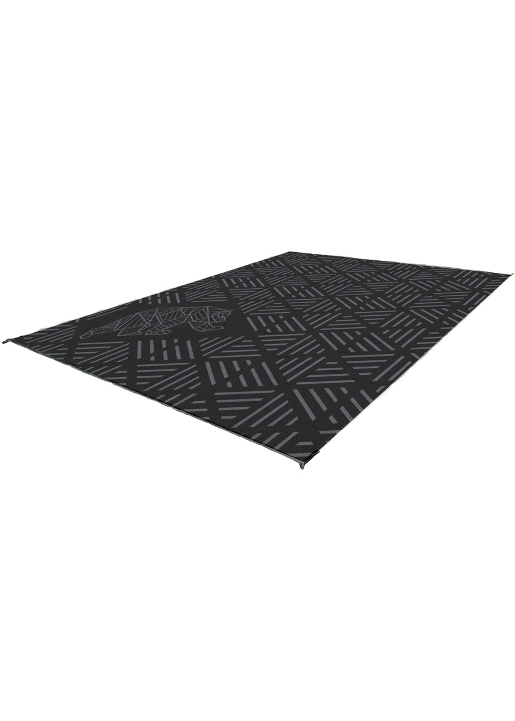 KUMA Tapis d'extérieur STRIPED PEAK  9' x 9' / Black-Grey