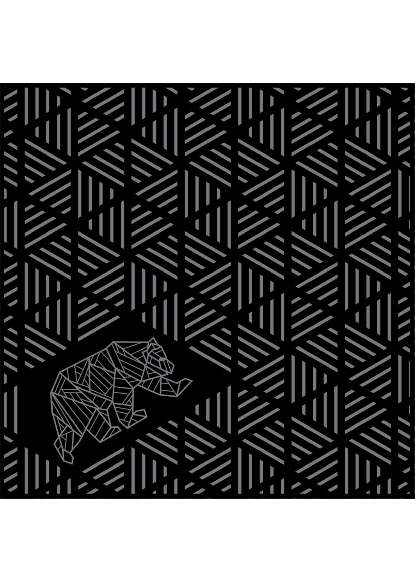 KUMA Tapis d'extérieur STRIPED PEAK  9' x 9' / Black-Grey