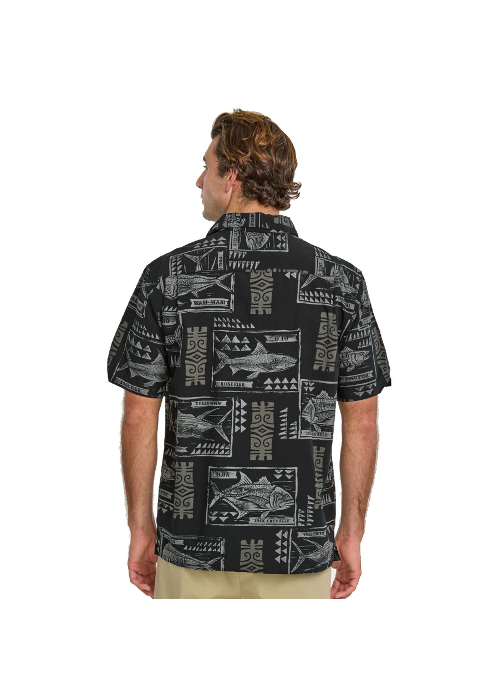 QUIKSILVER Chemise BLOCK FISH / Noir (Homme)