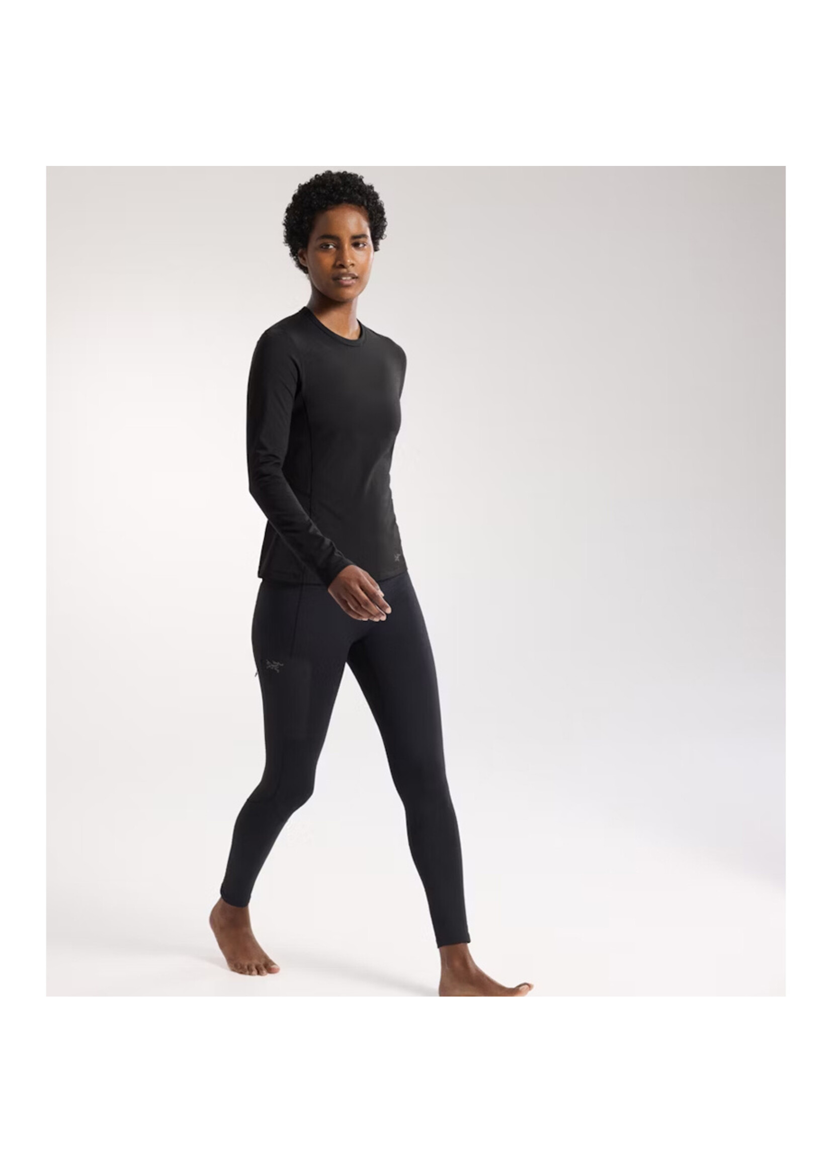 ARC'TERYX Haut à col rond Rho / Noir (Femme)