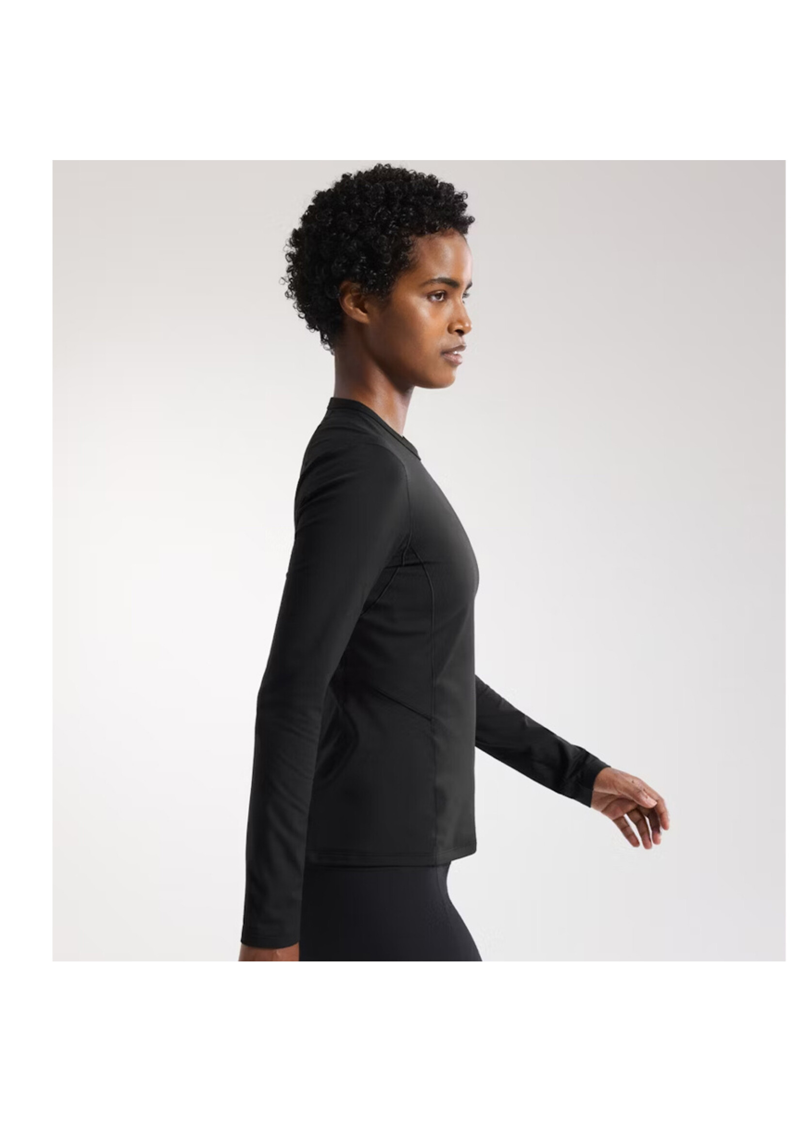 ARC'TERYX Haut à col rond Rho / Noir (Femme)
