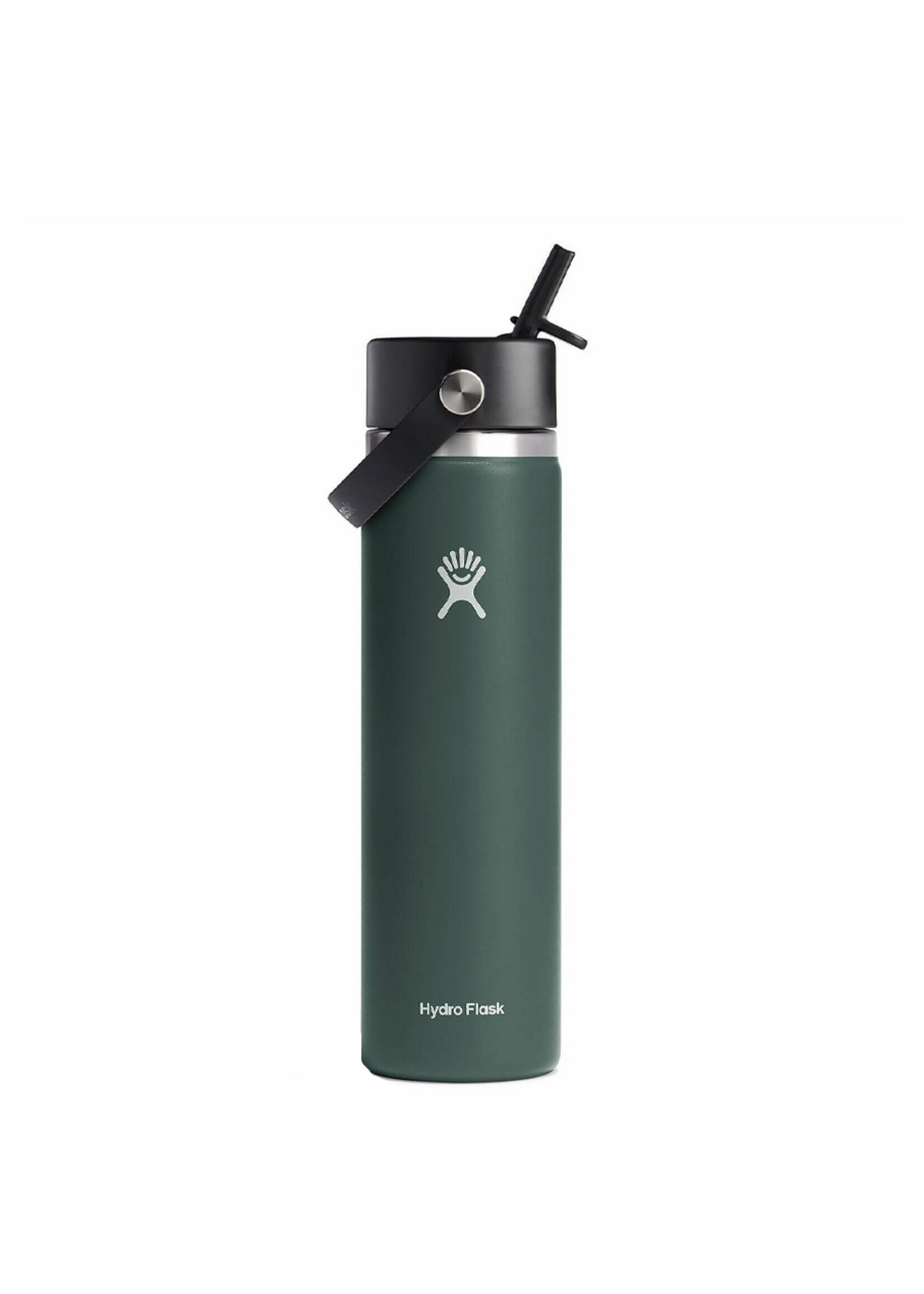 HYDRO FLASK Bouteille à large goulot avec bouchon FLEX à paille intégrée – 24 oz