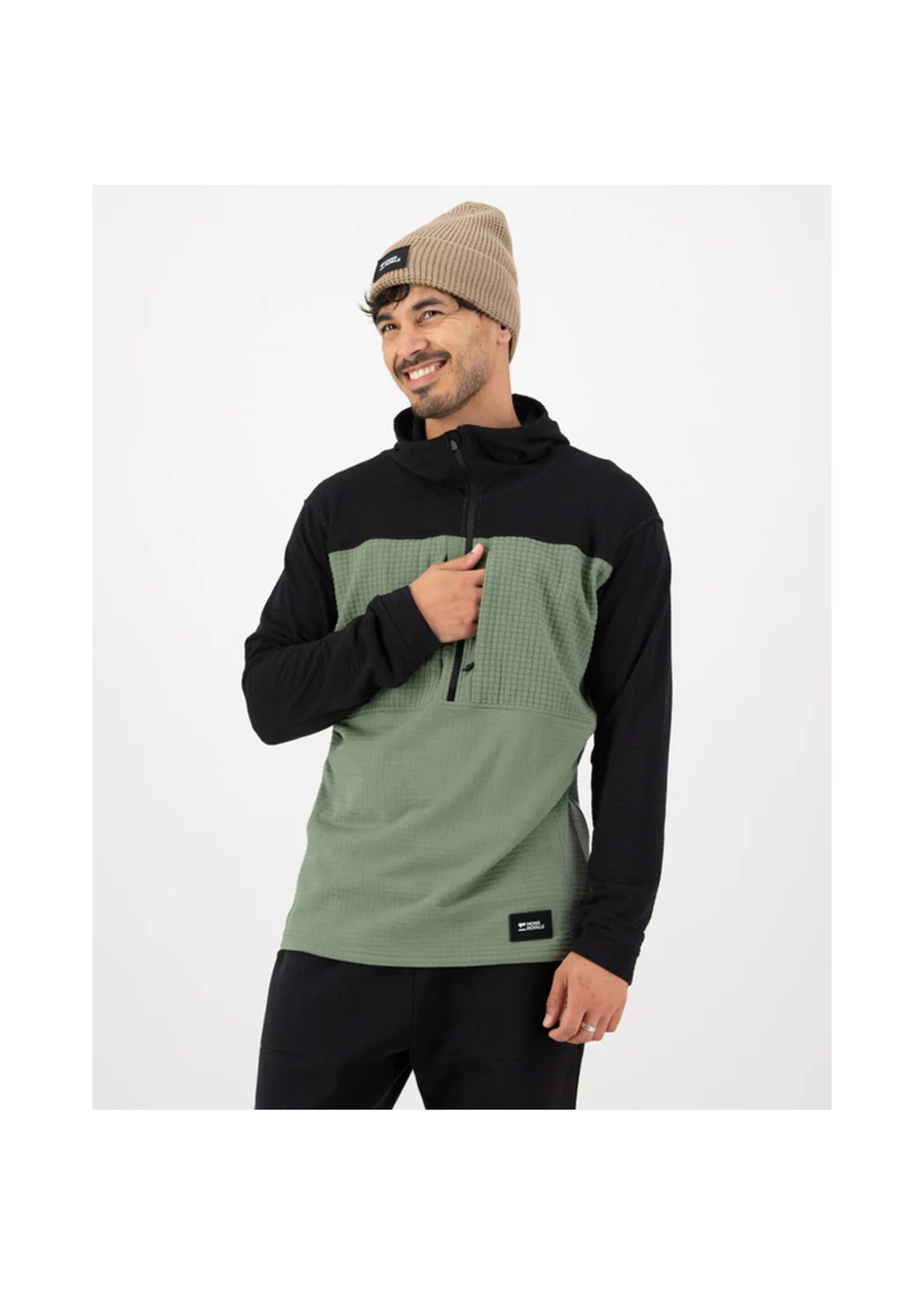 MONS ROYALE Chandail à capuchon OFFGRID MERINO 1/2 Zip (Homme)