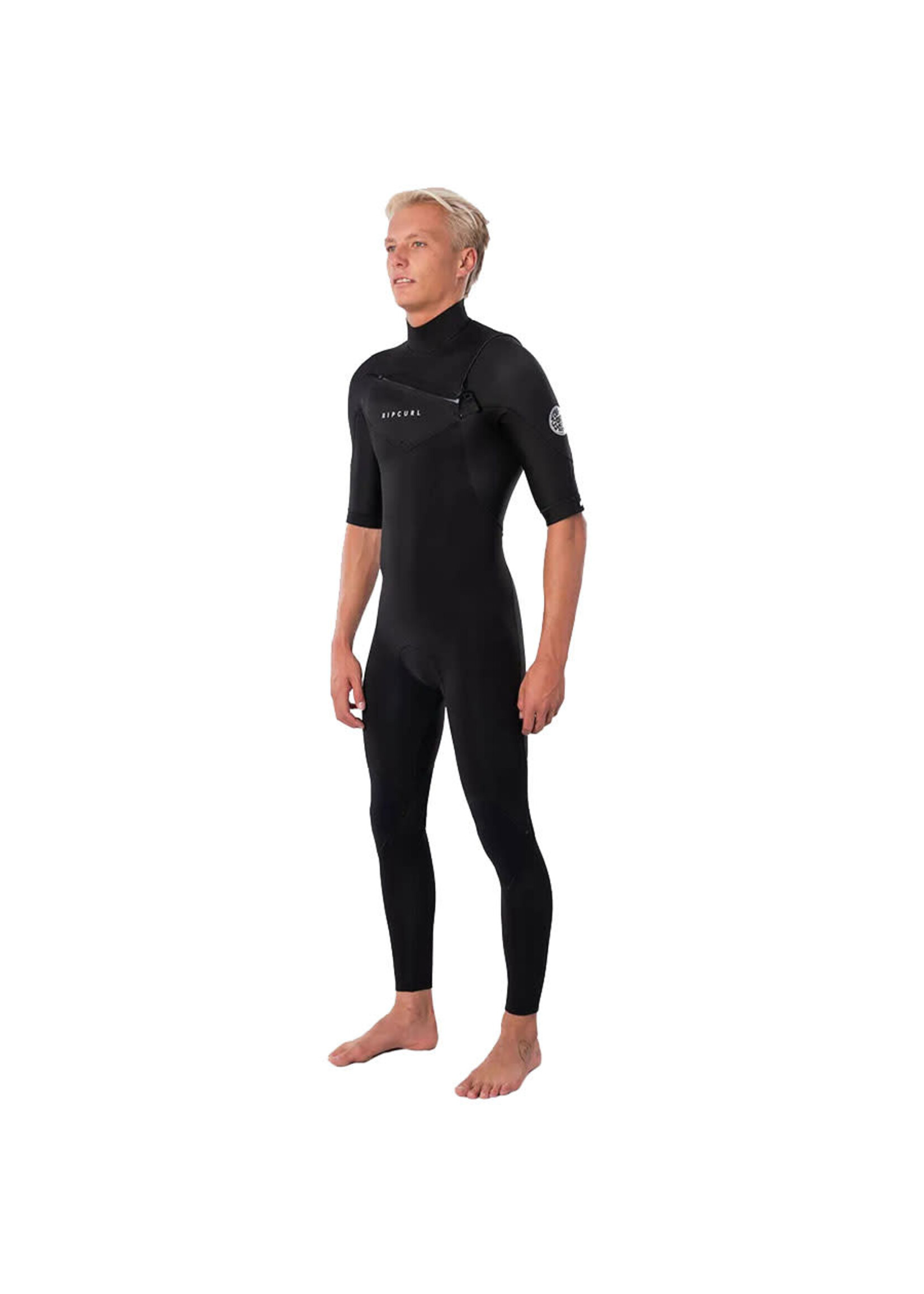 RIP CURL Wetsuit 2mm à manches courtes avec zip sur la poitrine DAWN PATROL / Noir (Homme)