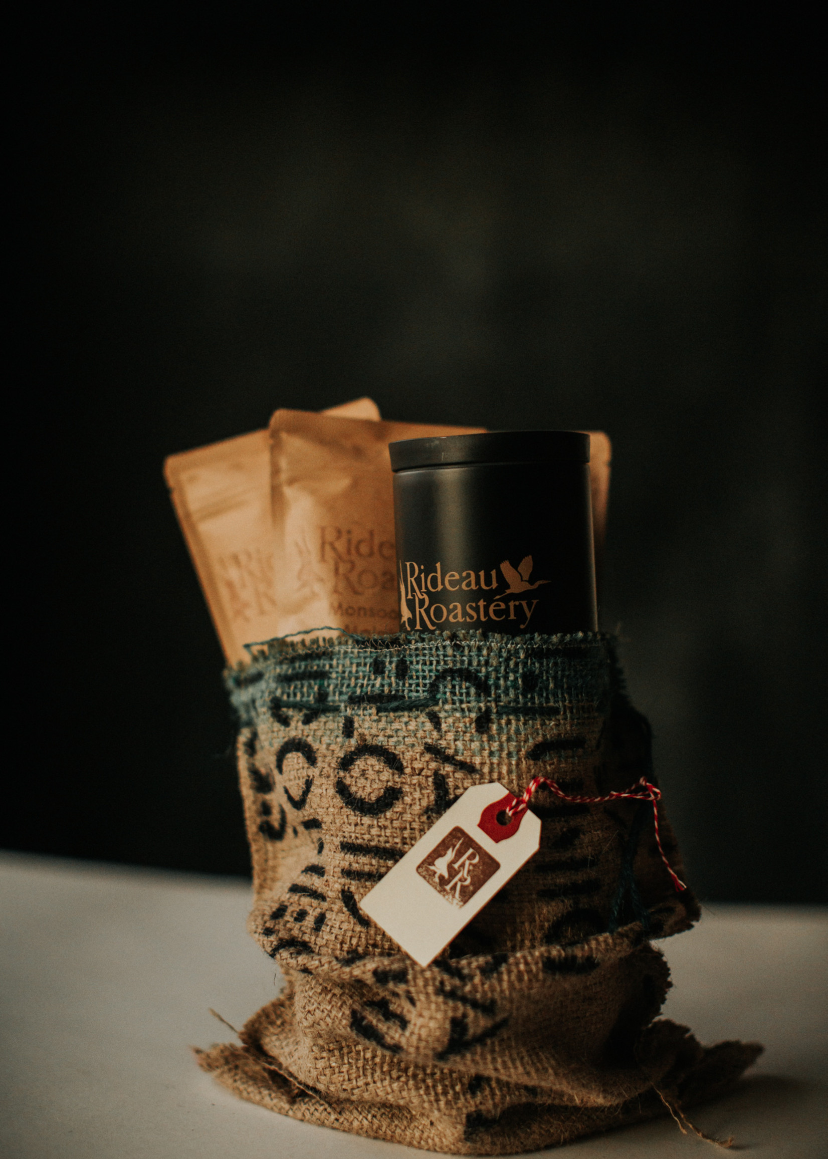 Up-cycled burlap gift bags