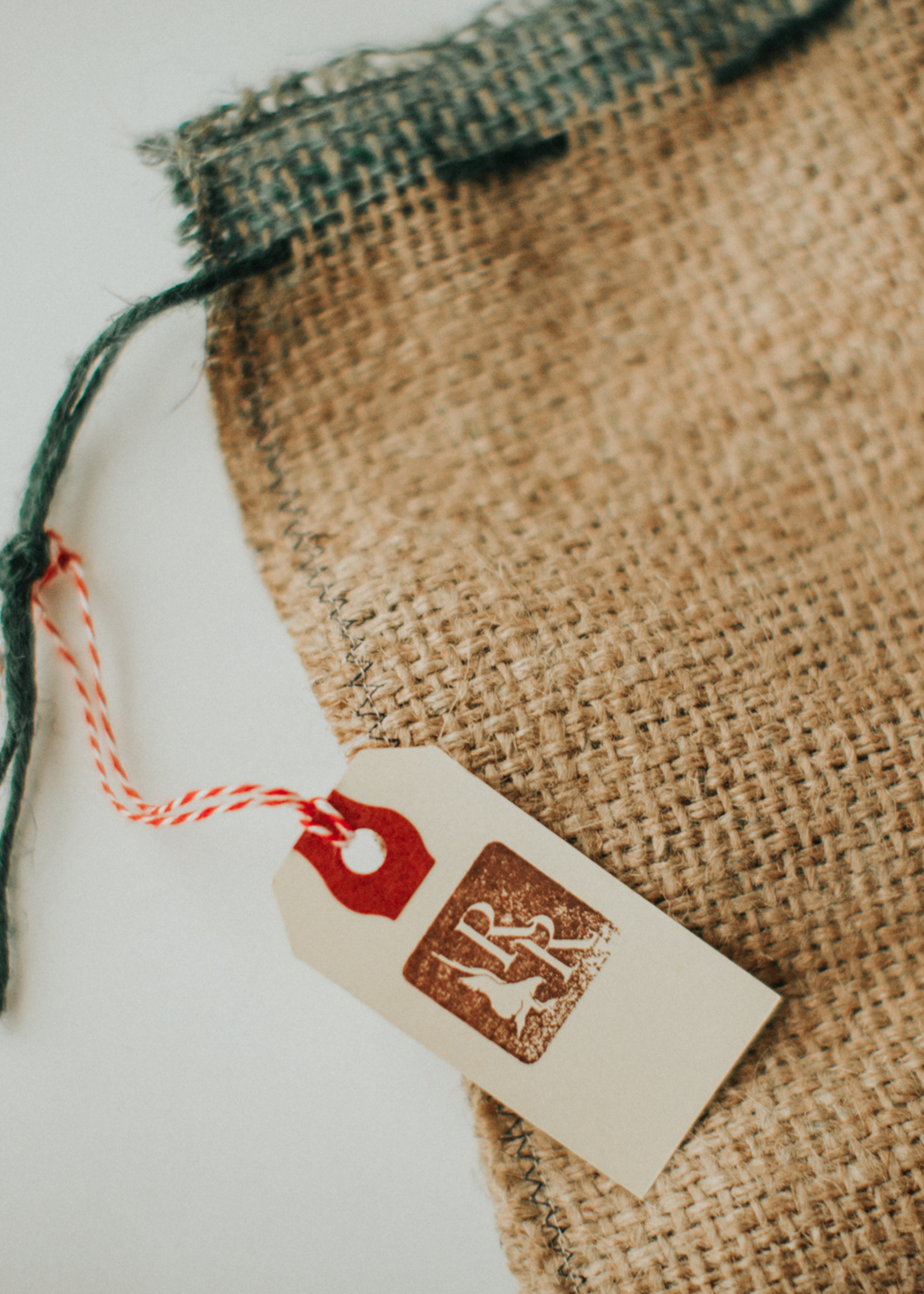 Up-cycled burlap gift bags