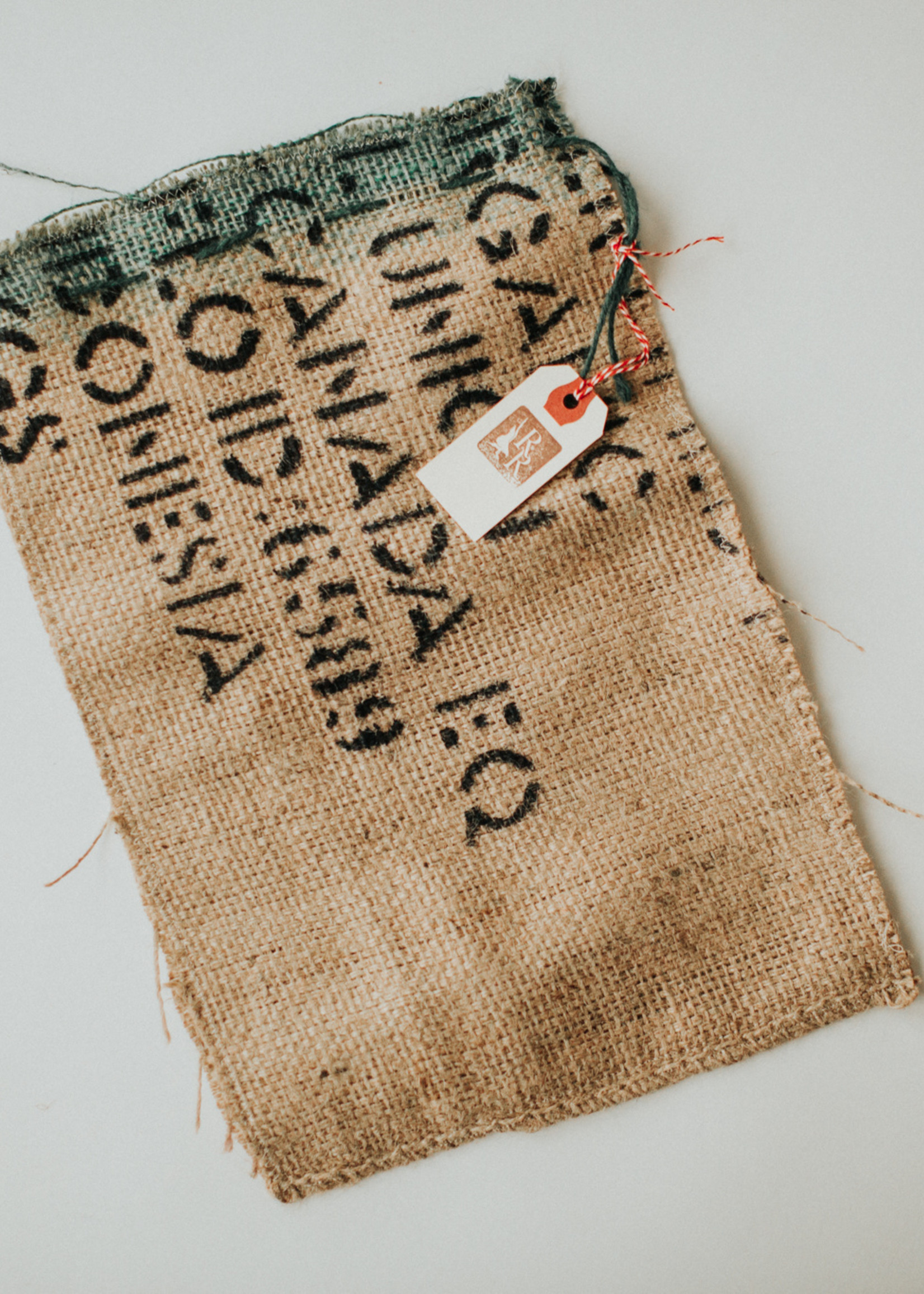 Up-cycled burlap gift bags