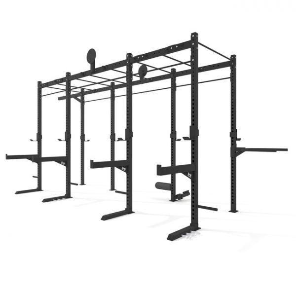Xtreme Monkey 14' x 4' x 9' Free Standing Monkey Bar Rig (4 Stations) AKFIT Fitness Specialty