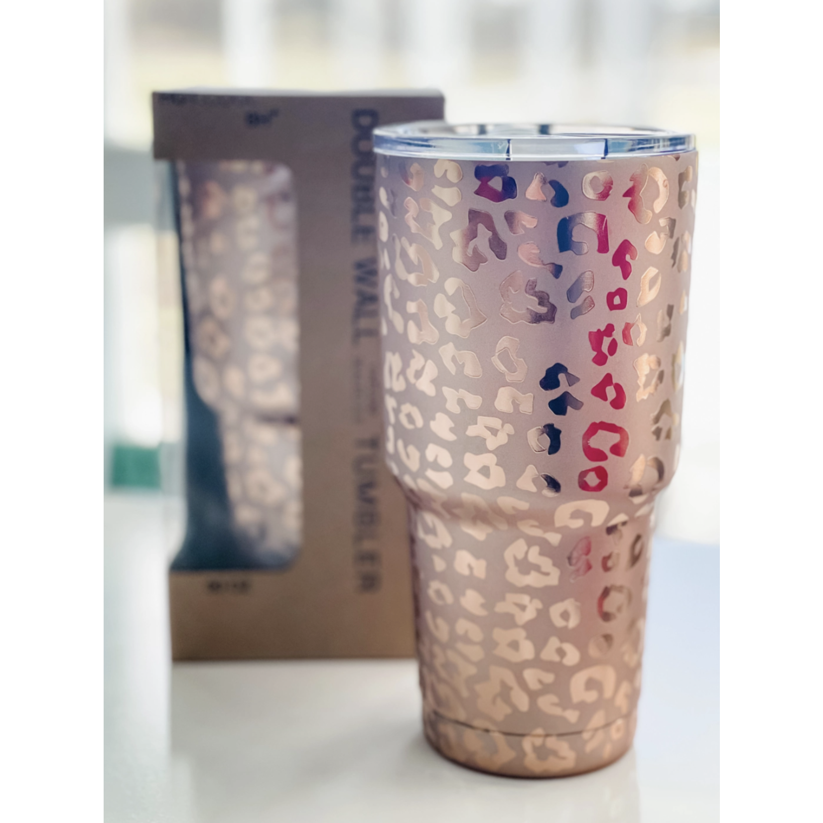 Leopard Tumbler Rose Gold Tumbler 