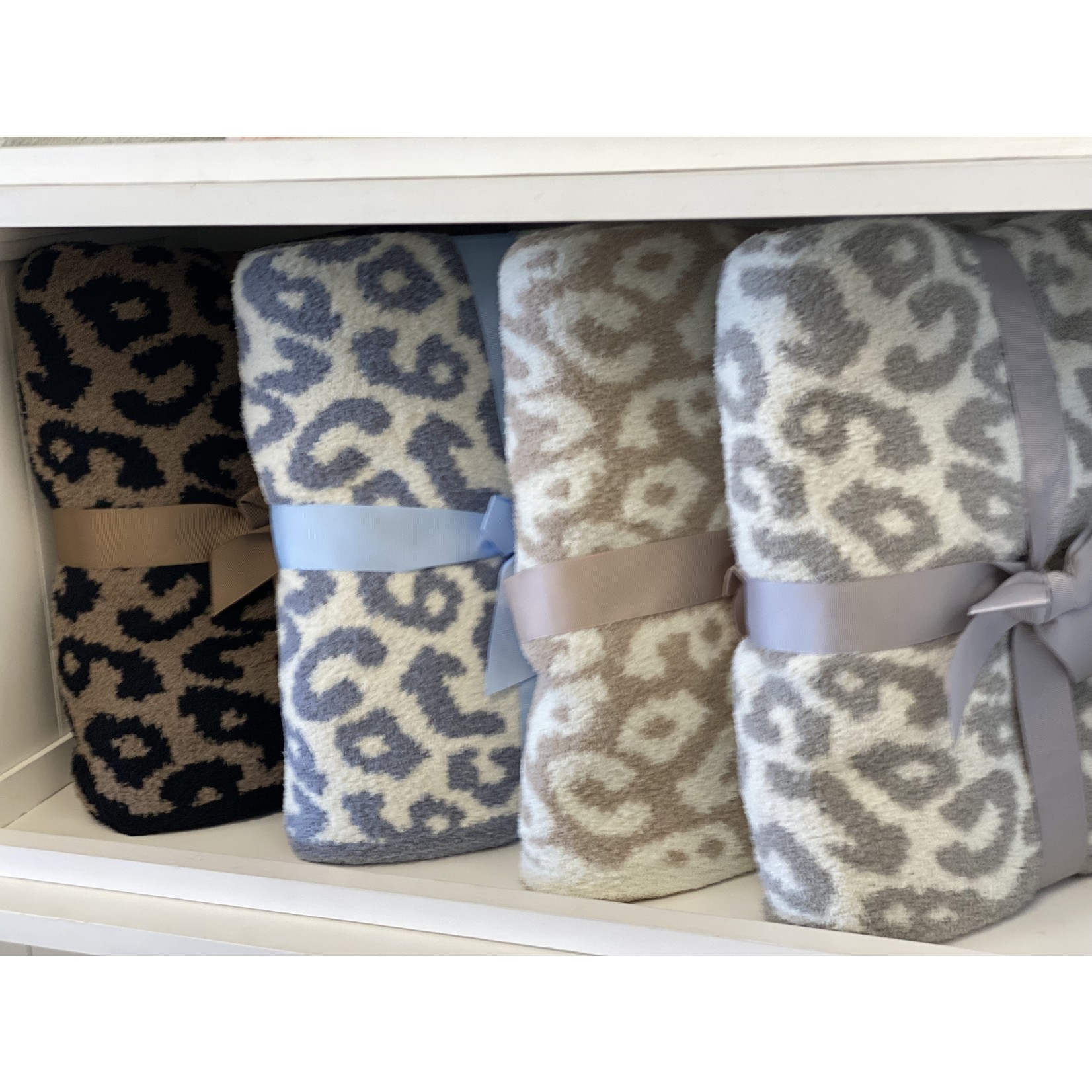 Leopard Print Luxury Soft Throw Blanket Tan BECK Designs LLC