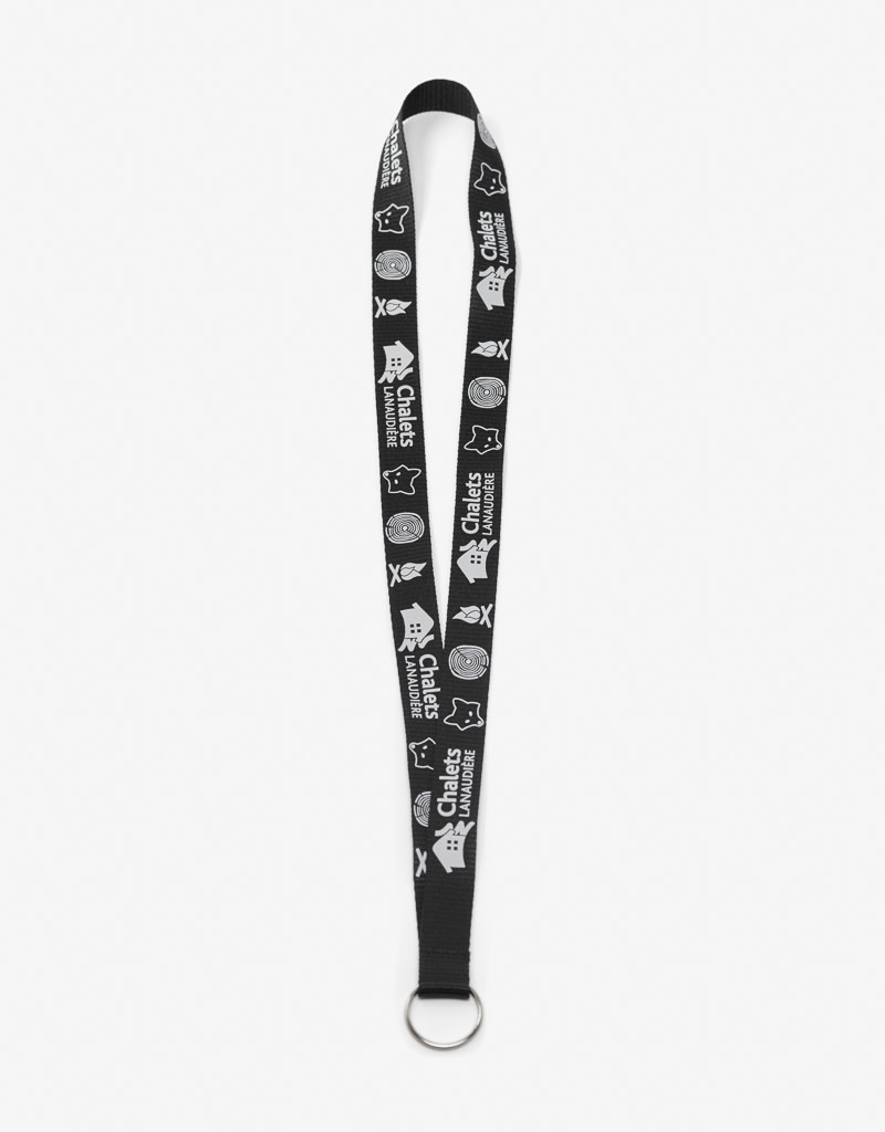 Gemini 15mm Plain Polyester Lanyard with Yoyo Attachement - Black • Lanyards