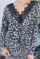 BiBi Cheetah Lace Blouse