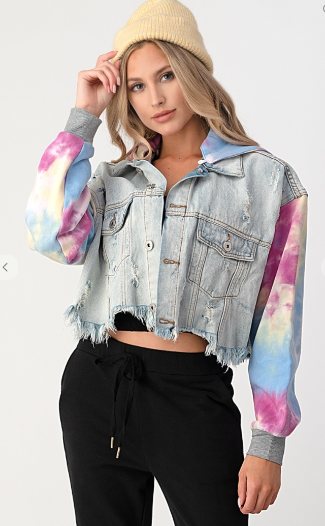 Denim Hoodie Jacket DMJ12640 - Think La 