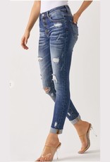 risen Mid Rise Button Fly Skinny Jean