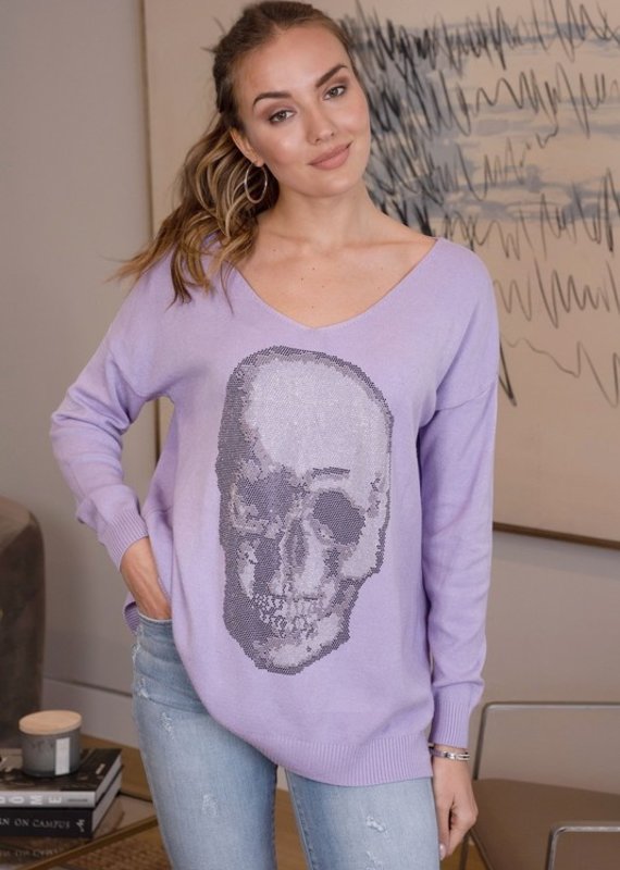 Venti6 Crystal Skull Sweater